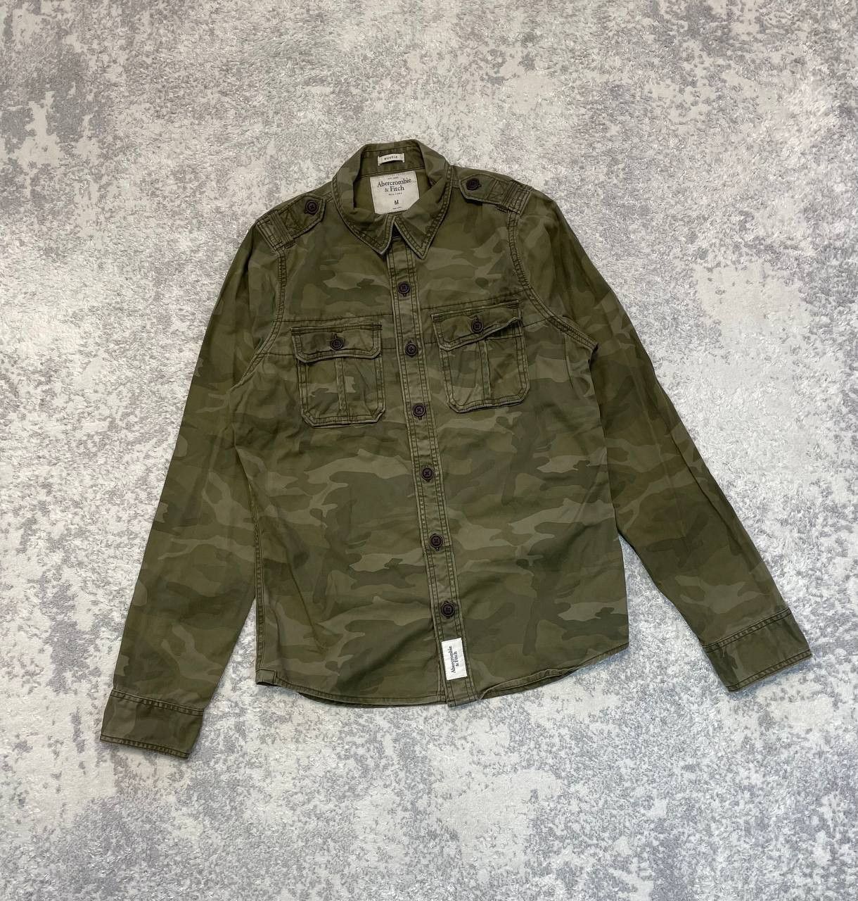 Abercrombie & Fitch Vintage Y2K ABERCROMBIE M-65 Camouflage Shirt, Army Size US M / EU 48-50 / 2 - 2 Thumbnail