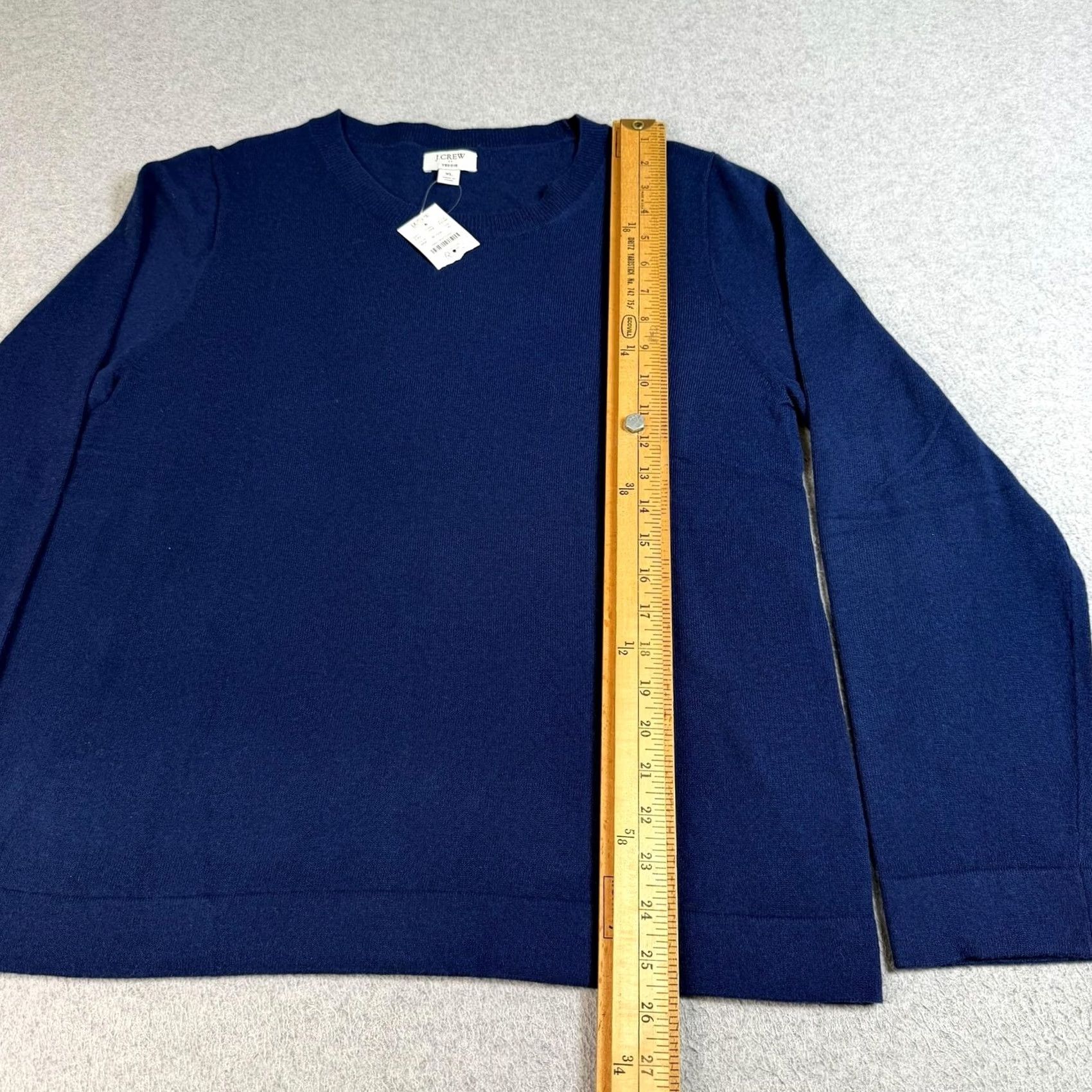 J.Crew J.CREW Teddie Crewneck Sweater Women XL Blue Wool Blend Casual Fall Knit Size XL / US 12-14 / IT 48-50 - 6 Thumbnail