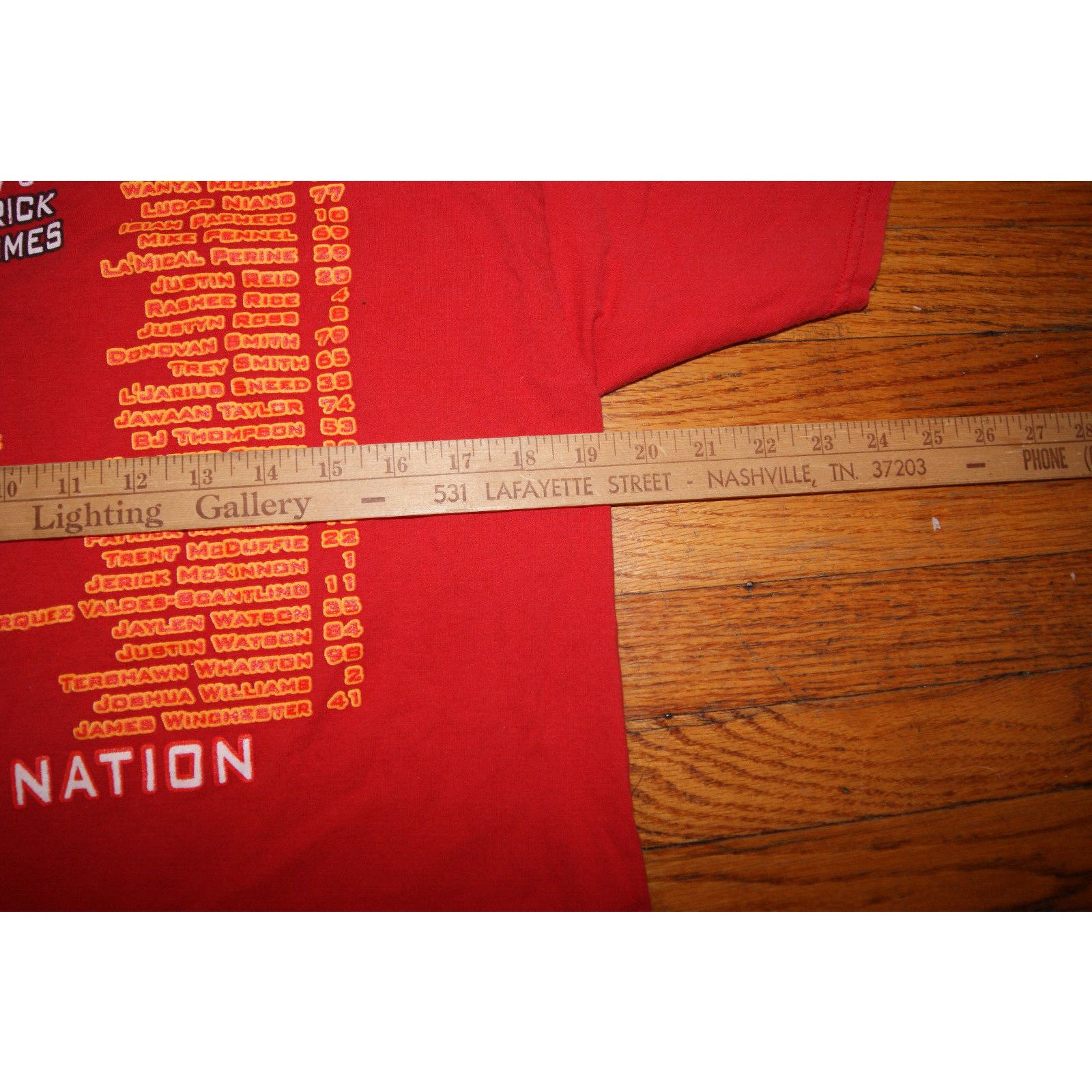 Fruit Of The Loom Kansas City Chiefs Super Bowl Champions L TShirt 2 Sided Size US L / EU 52-54 / 3 - 7 Thumbnail