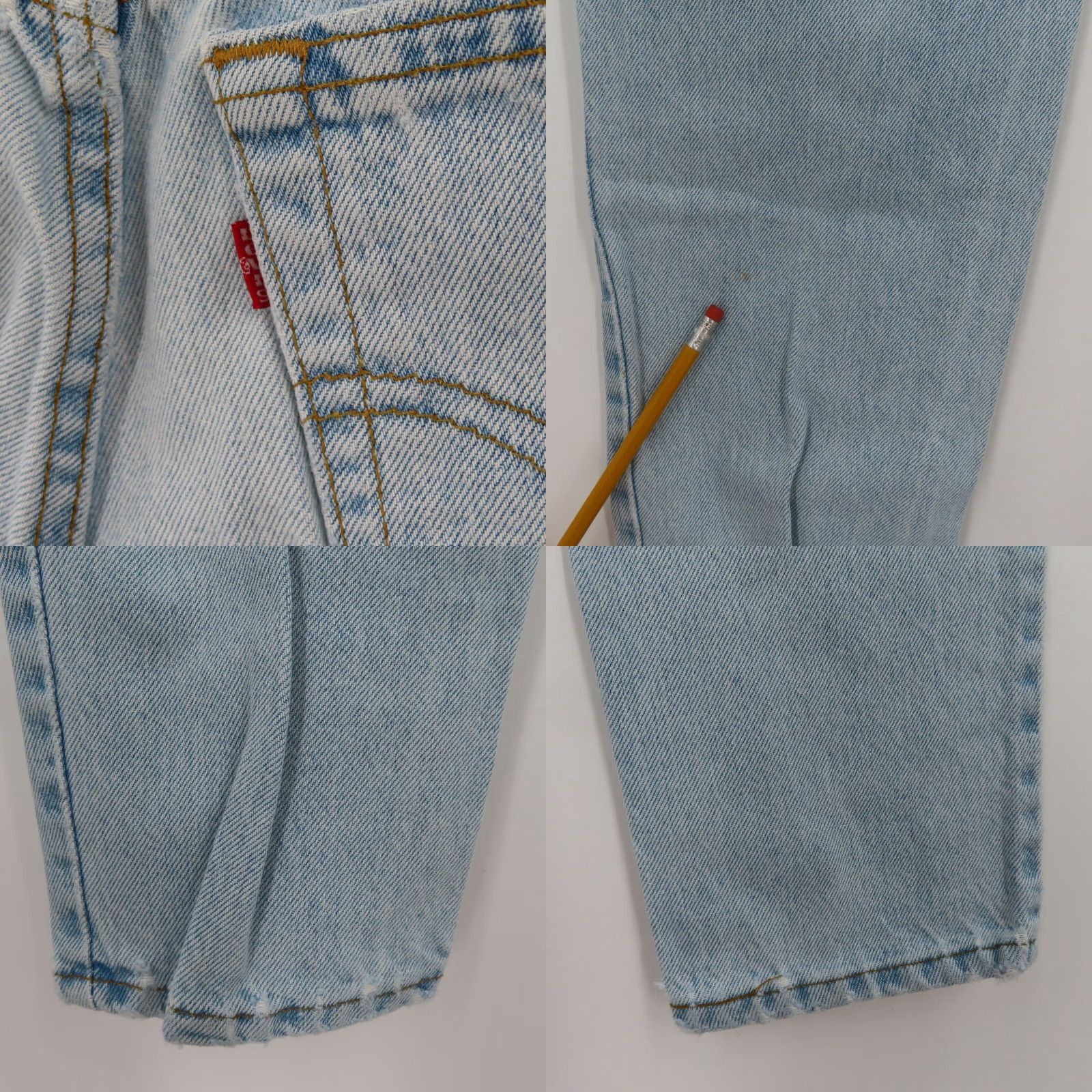 Levi's VTG Levi's 512 Jeans Slim Tapered 3 Juniors Light Blue Wash Denim 90s Women Size 26" / US 2 / IT 38 - 8 Thumbnail