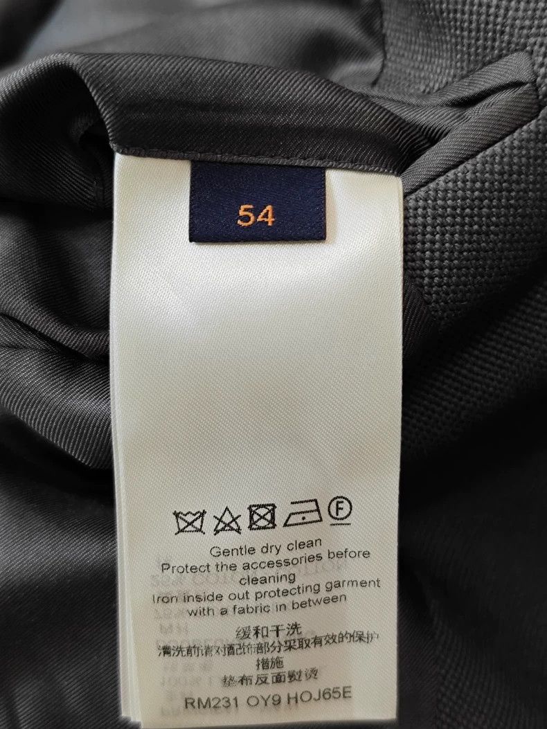 Louis Vuitton Louis Vuitton 23 SS Cutout Drawstring Tie Grey Suit 2501-Ne Size 54R - 5 Thumbnail