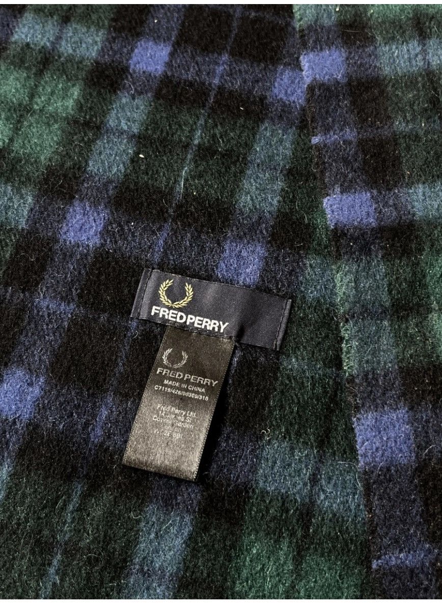 Fred Perry Fred Perry Tartan Cashmere Wool Scarf Size ONE SIZE - 2 Thumbnail