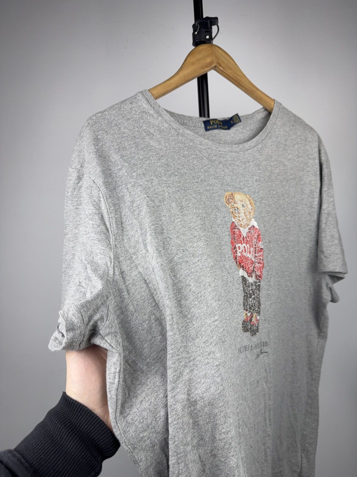 Polo Ralph Lauren Polo Ralph Lauren Distressed Bear Graphic T Shirt Vintage Size US XL / EU 56 / 4 - 6 Thumbnail