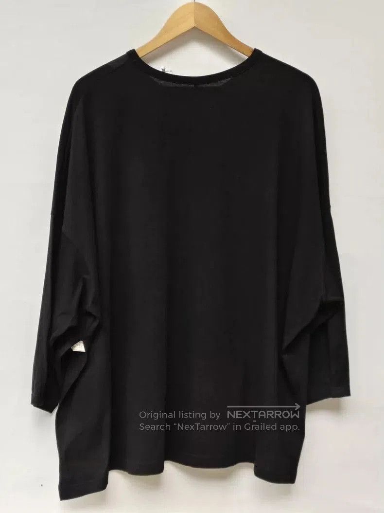 Yohji Yamamoto Yohji Yamamoto Black Oversized Long-Sleeve Tee Size US M / EU 48-50 / 2 - 2 Thumbnail