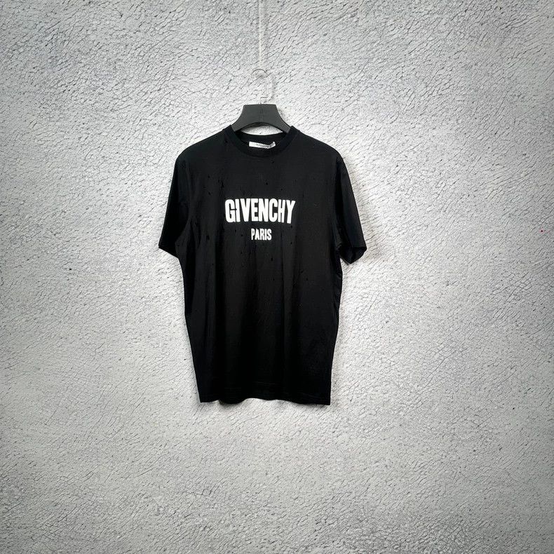 Givenchy Givenchy GVC Letter Print Round Neck Ripped Short Sleeve Size US XS / EU 42 / 0 - 1 Thumbnail