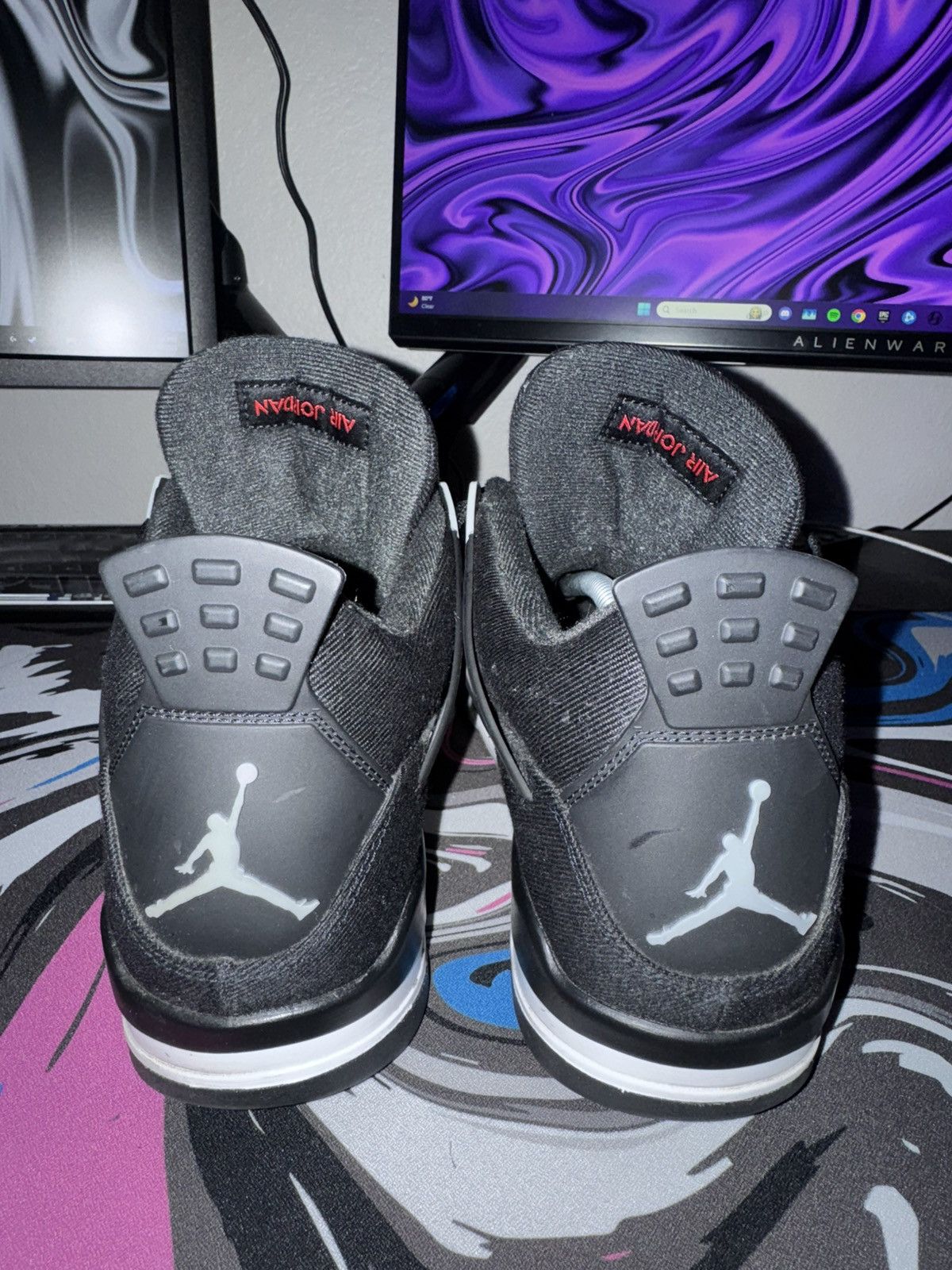 Jordan Brand Air Jordan 4 Black Canvas Size US 11 / EU 44 - 4 Thumbnail