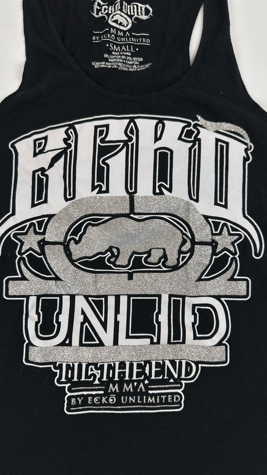 Ecko Unltd. × Vintage Ecko UNLTD Black Y2K Big Logo Tank Top Size S / US 4 / IT 40 - 3 Thumbnail