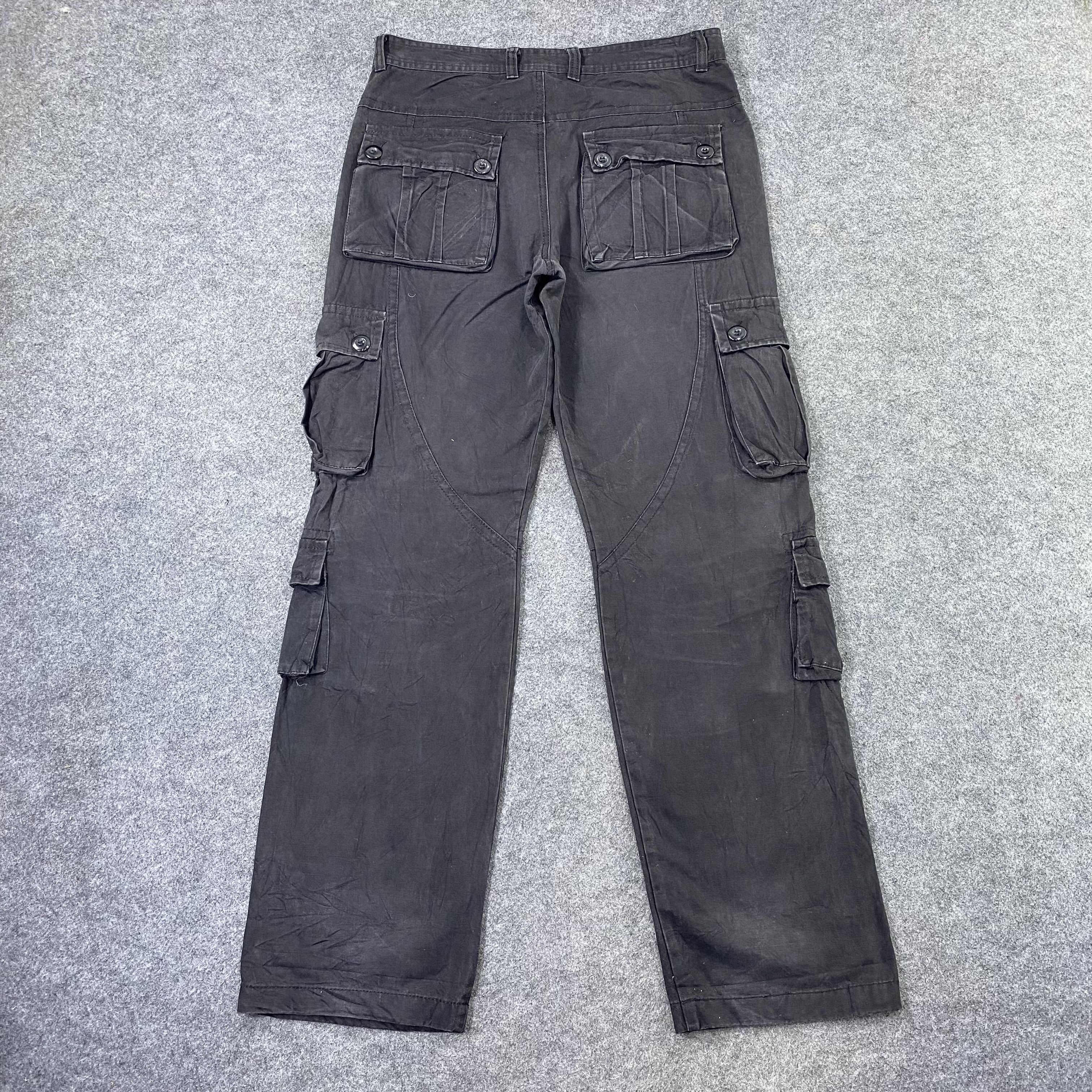 Cargo Black pants Multipocket -C010