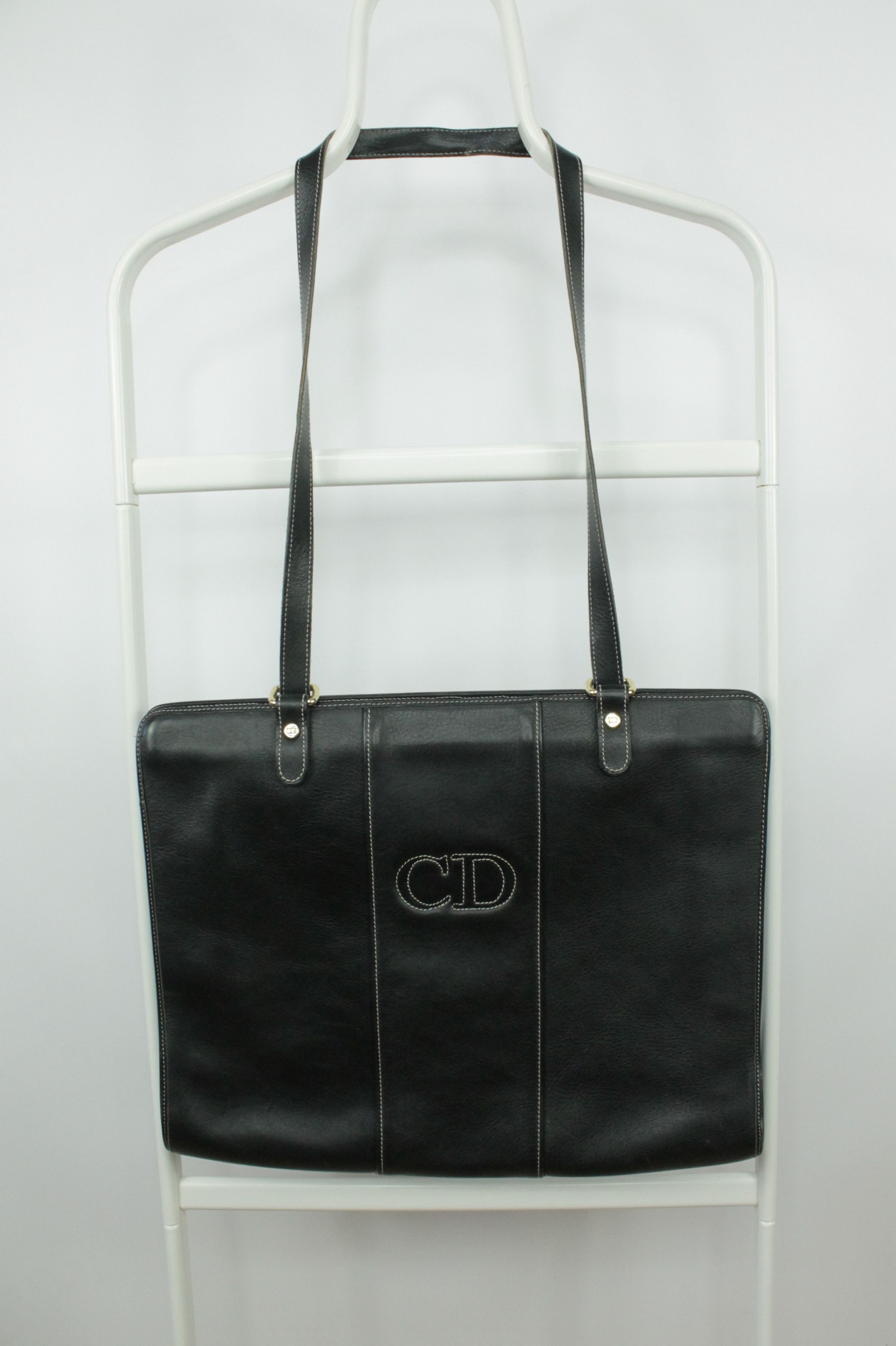 Christian Dior Monsieur Christian Dior Vintage Black Leather Shoulder Bag Size ONE SIZE - 1 Thumbnail