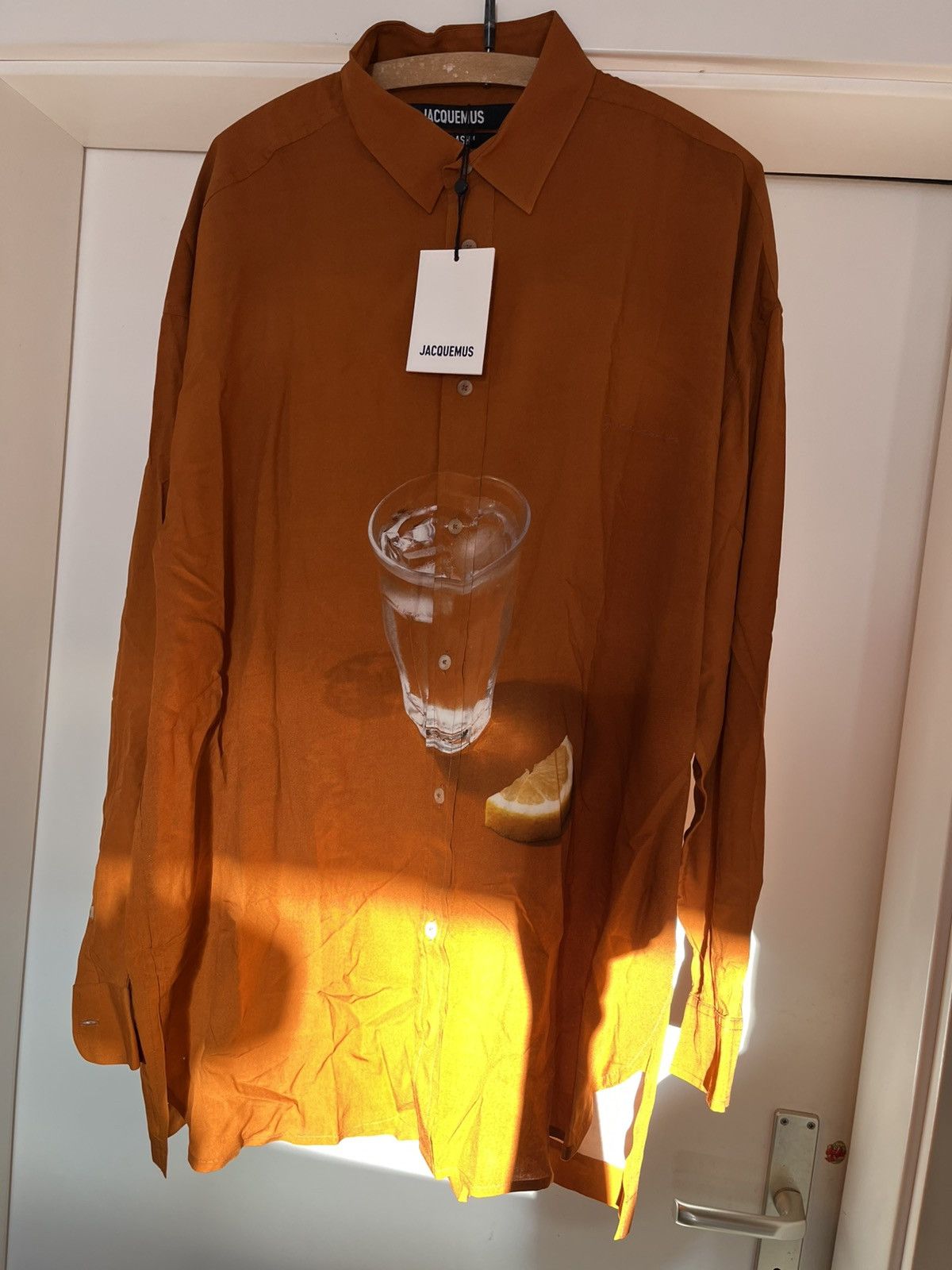 Jacquemus Jacqumeus citrus l splash orange glass printed graphic shirt Size US M / EU 48-50 / 2 - 1 Thumbnail