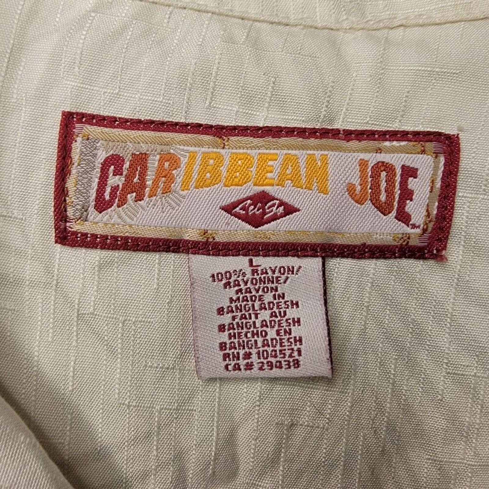 Other Caribbean Joe SS Full Button White Big Flowers - Size XL Size US XL / EU 56 / 4 - 3 Thumbnail