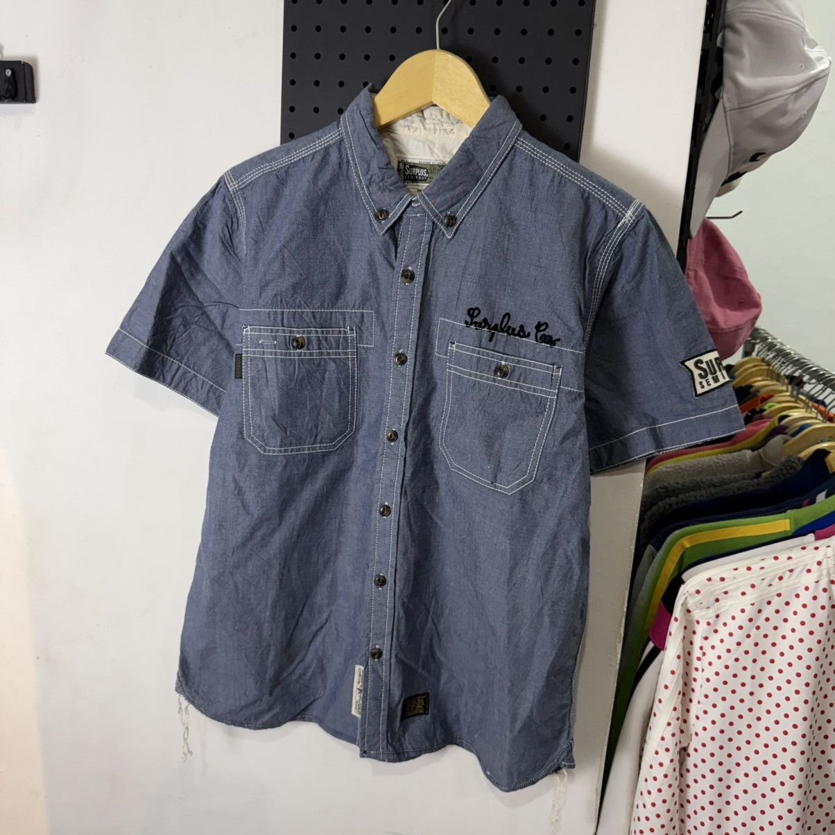Japanese Brand SURPLUS Seminary chambray workshirt Size US M / EU 48-50 / 2 - 2 Thumbnail