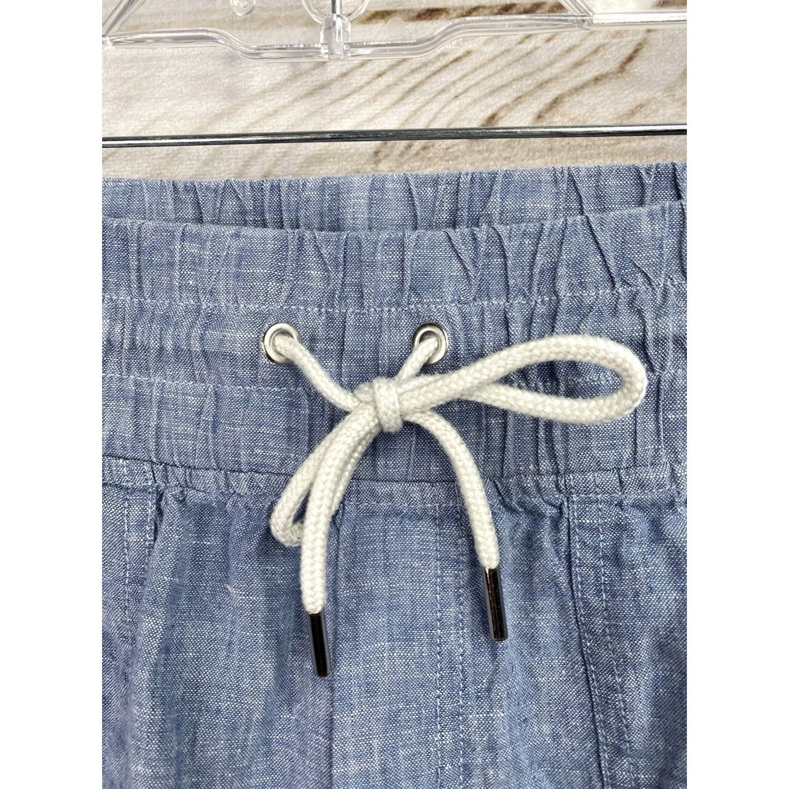 Athleta Athleta Cabo Pants Women's 10 Chambray Linen Jogger Tapered Inseam 27 in Blue Pockets Athletic City Outdoor Size 32" / US 10 / IT 46 - 5 Thumbnail
