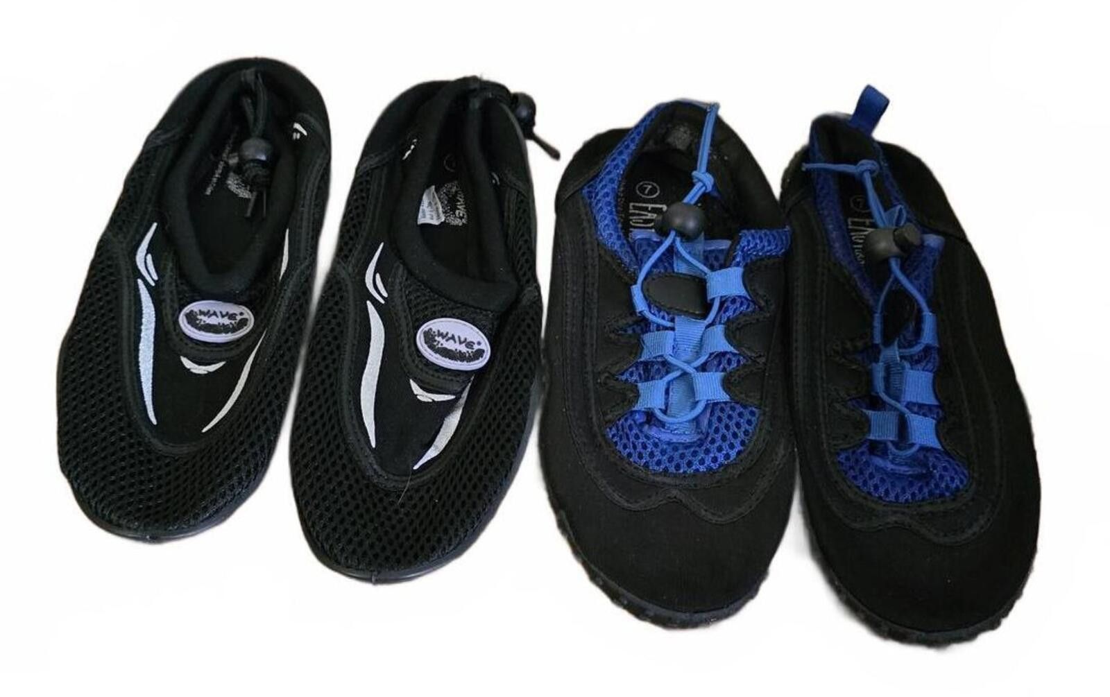 Other 2 Pair Lot of Water Shoes Easy USA & Wave Black Blue Size 7 Size ONE SIZE - 1 Thumbnail