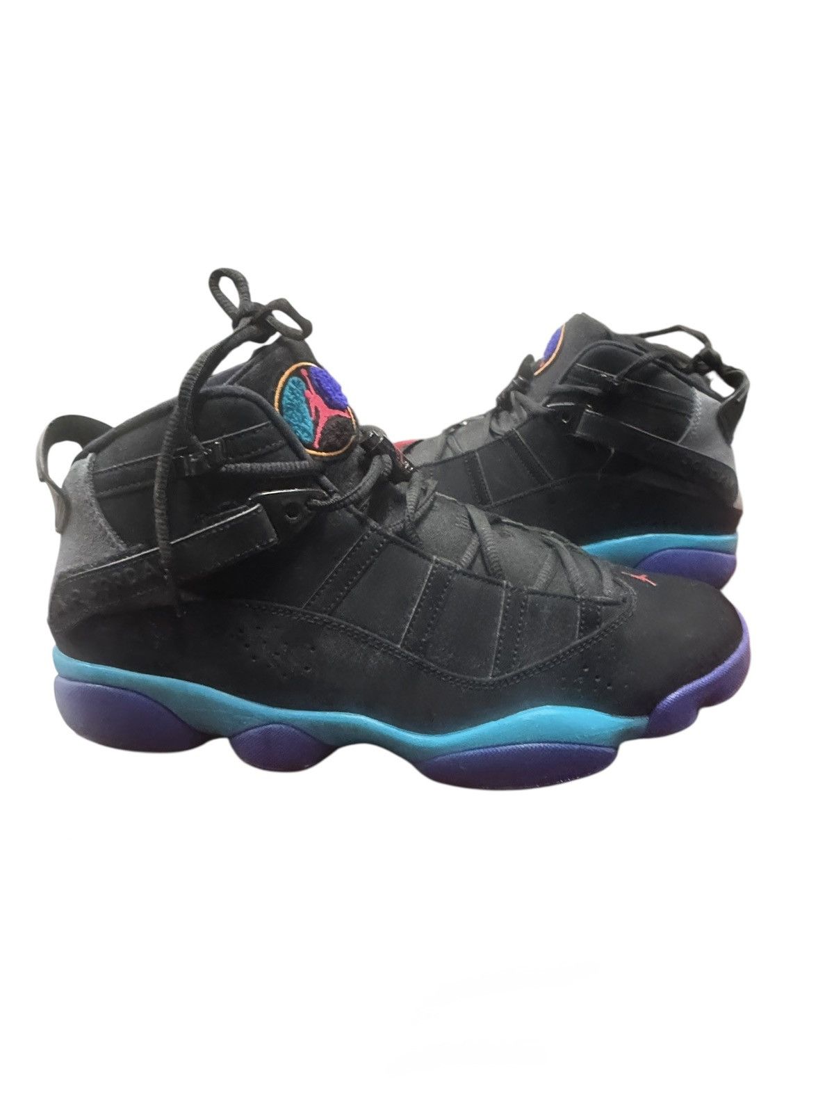 Nike Jordan Rings Aqua Black Red Flint Grey Mens Sz 13 - Main Image