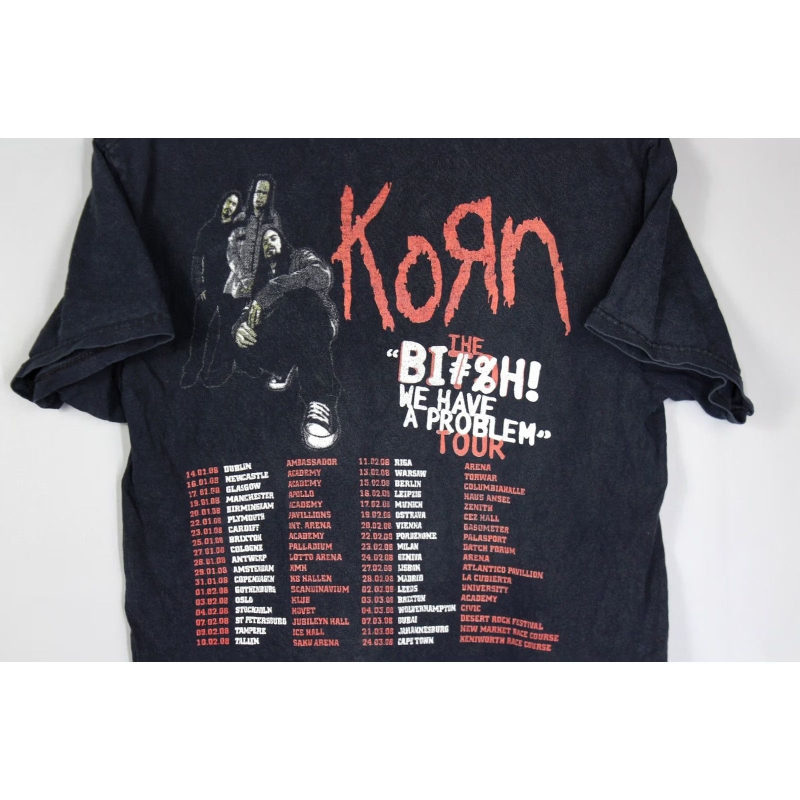 Haven VINTAGE KORN SHIRT '' BITCH WE HAVE A PROBLEM '' TOUR EUROPEAN 2008 M Black Mens Size US M / EU 48-50 / 2 - 7 Thumbnail