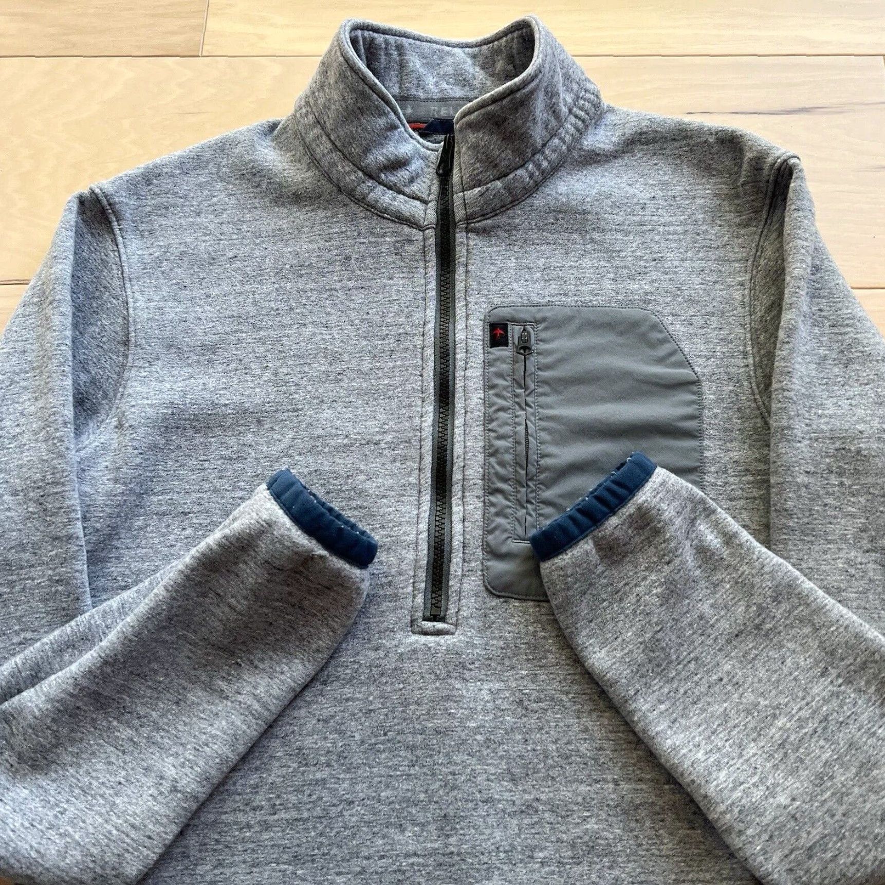 Relwen Relwen Micropile Half Zip Small Gray Lightweight Jacket Outerwear Mens Size US S / EU 44-46 / 1 - 5 Thumbnail