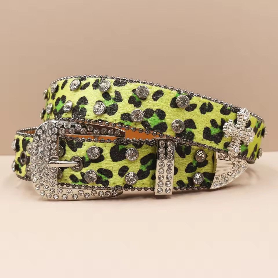 Other Cheetah leopard Cross print pu leather belt 105 cm Size 28 - 1 Thumbnail