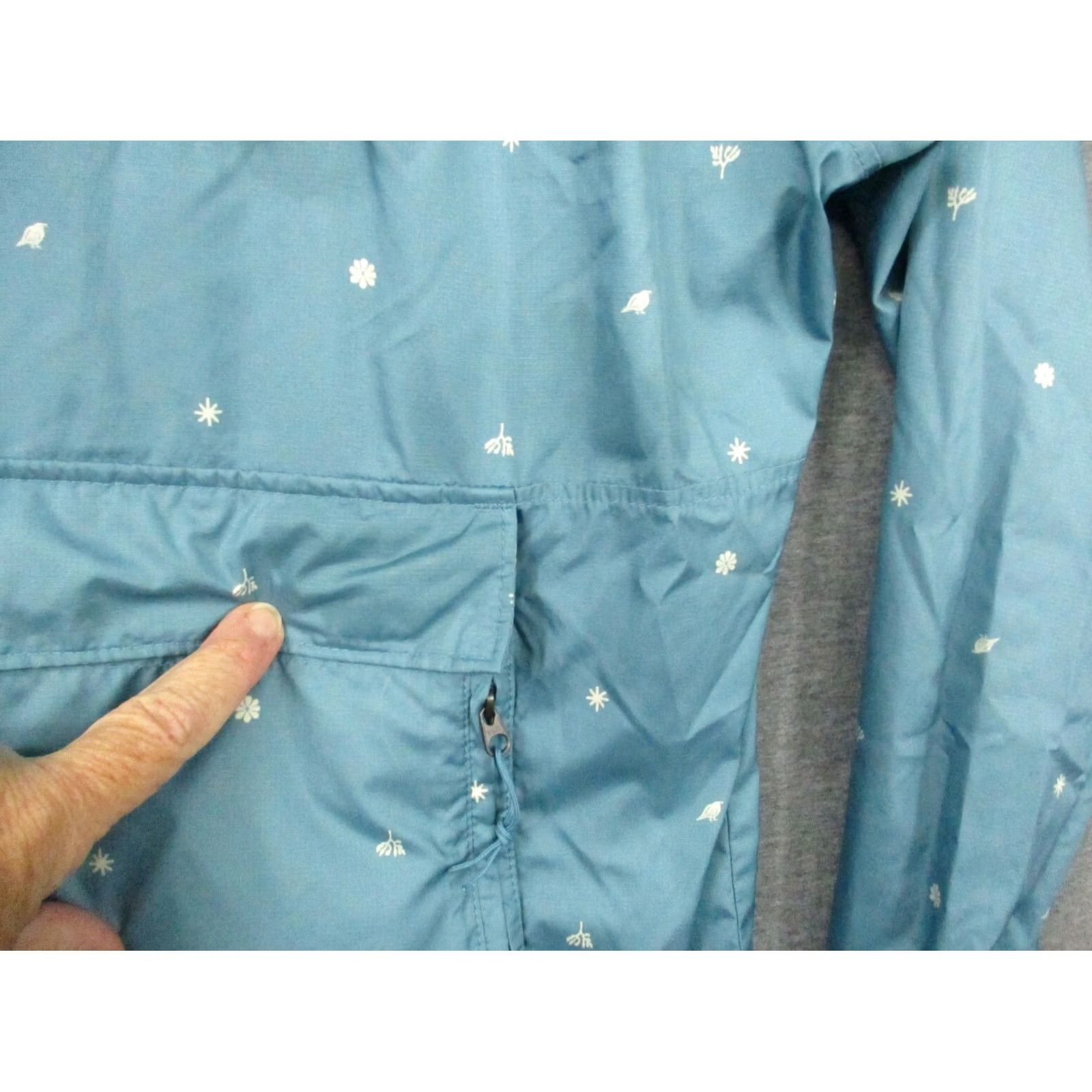 The North Face The North Face Jacket Fanorak Packable Floral Aqua Small Windwall Women Size S / US 4 / IT 40 - 6 Thumbnail