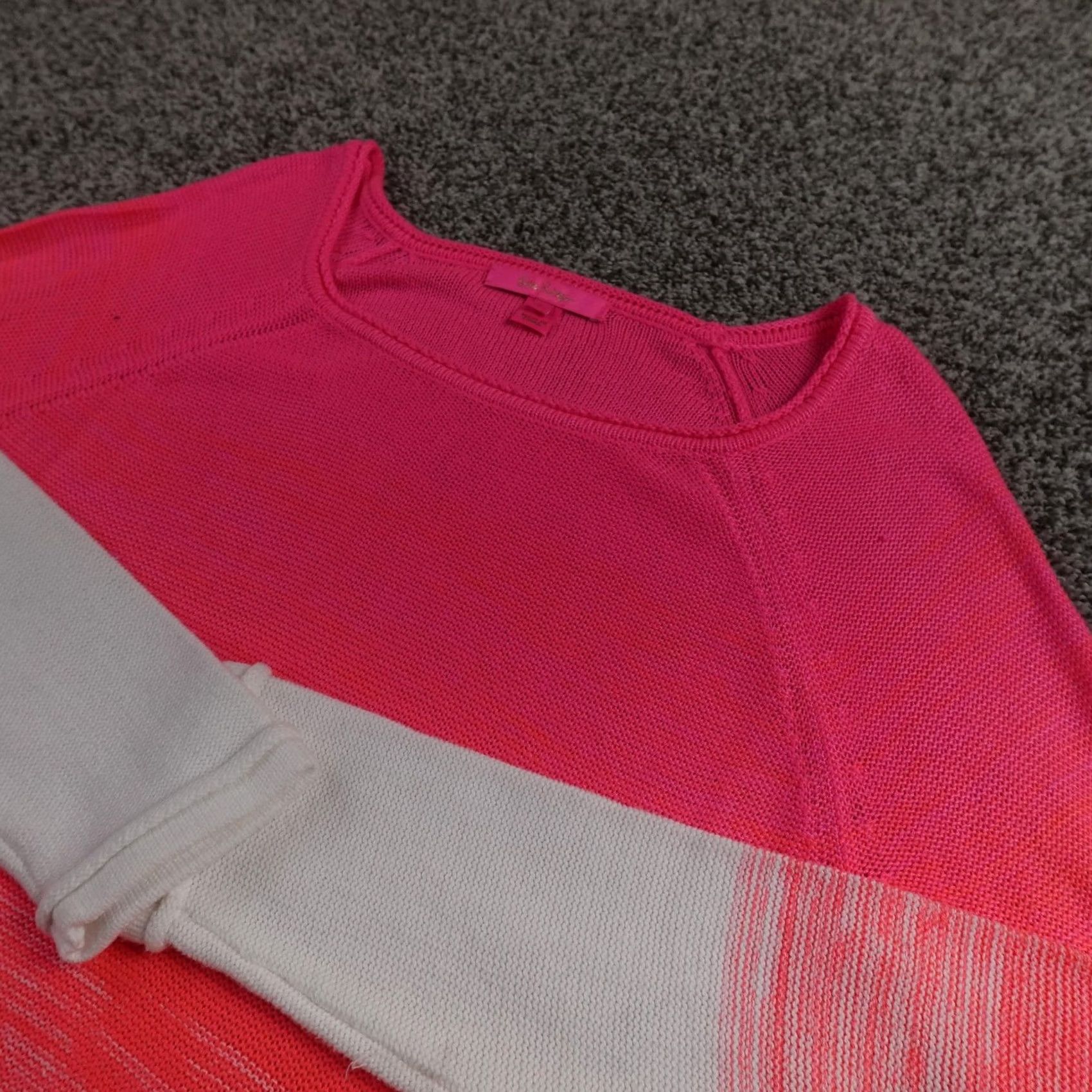 Lilly Pulitzer Lilly Pulitzer Sweater Womens L Pink White Ombre Striped Knit Pullover Preppy Shirt Womens L Pink White Ombre Striped Knit Pullover Size L / US 10 / IT 46 - 2 Thumbnail