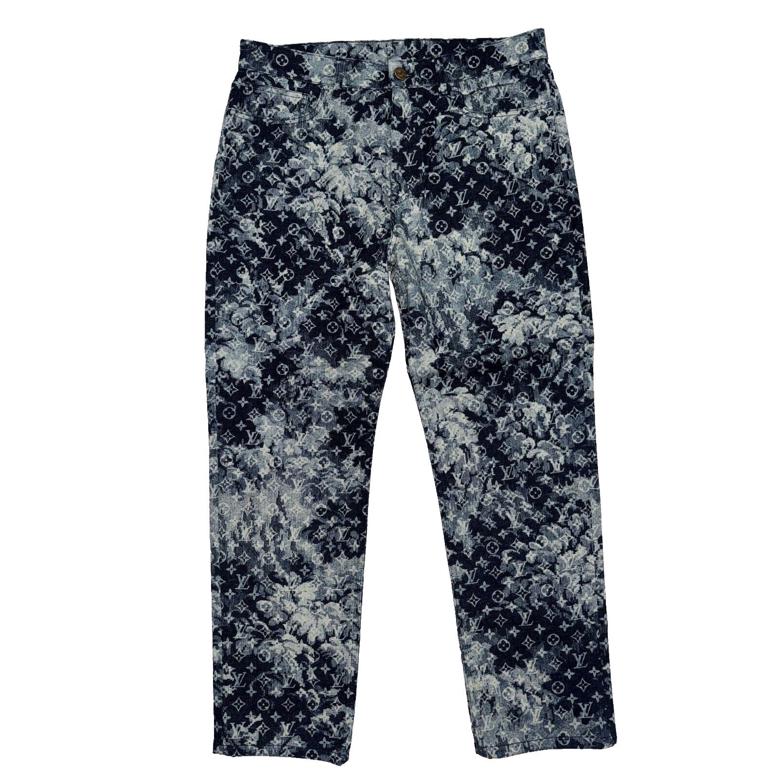 Louis Vuitton Louis Vuitton Tapestry Regular Denim Blue Monogram Logo Size US 32 / EU 48 - 1 Thumbnail
