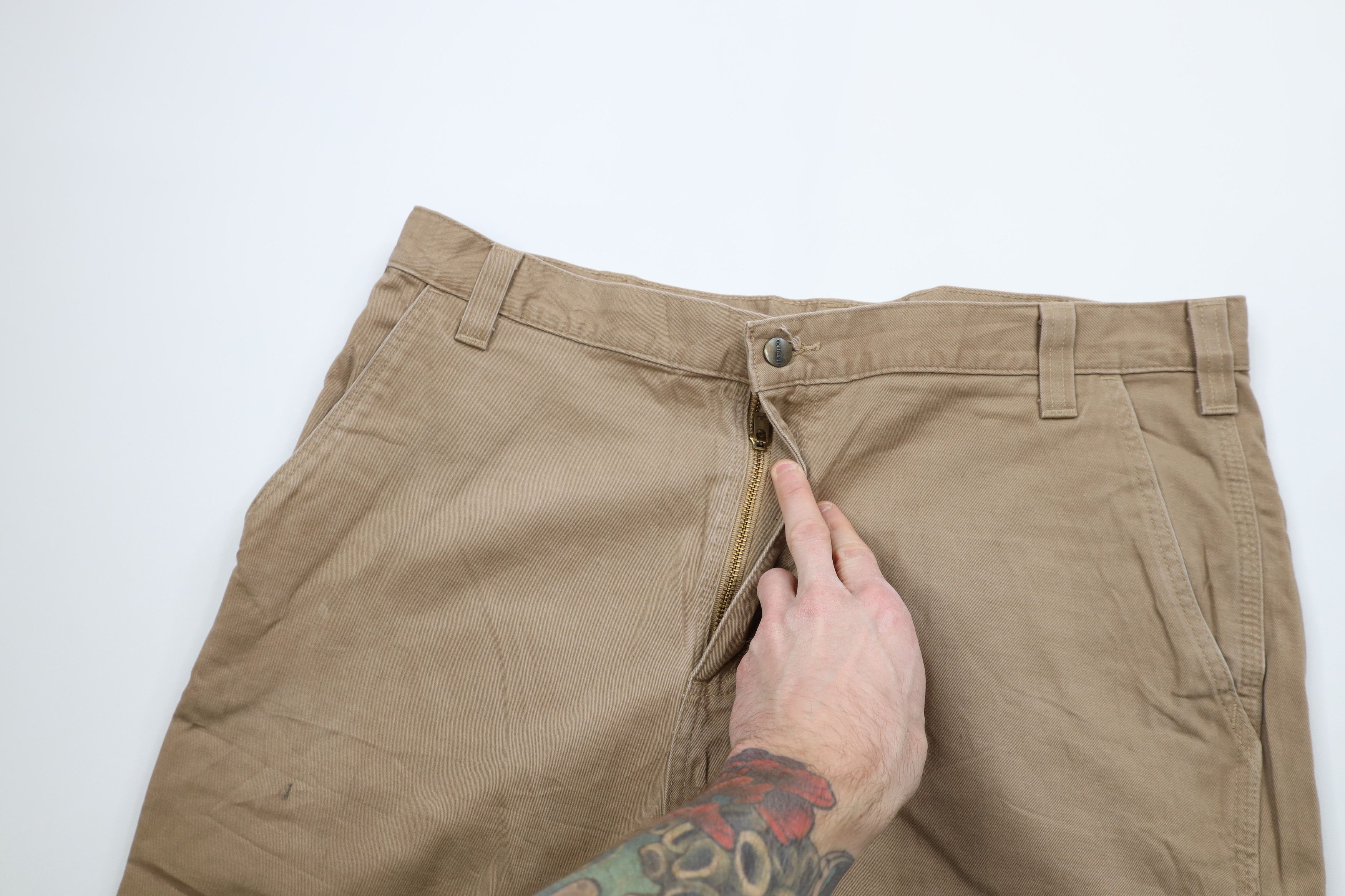 Carhartt Carhartt Spell Out Relaxed Fit Wide Leg Pants Brown Size US 38 / EU 54 - 8 Thumbnail