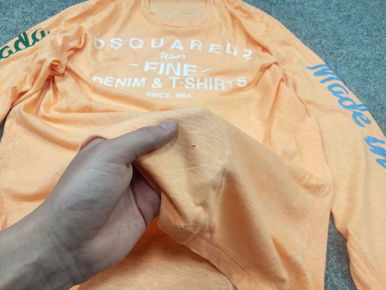 Dsquared2 Dsquared2 Design Peach Longsleeve Spellout Logo T-shirt Size US S / EU 44-46 / 1 - 8 Thumbnail