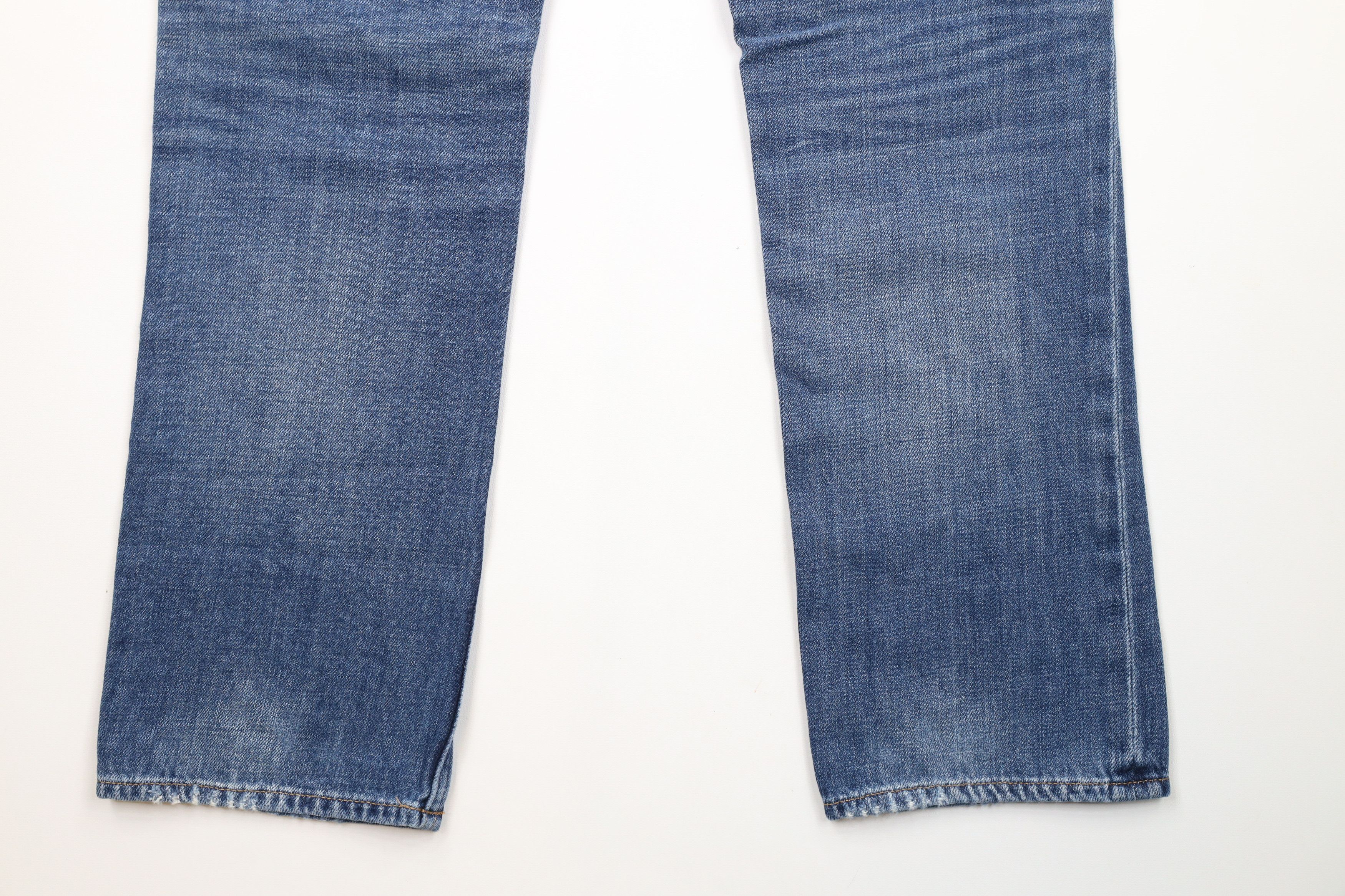 Express × Vintage Express Ripped Slim Fit Straight Leg Denim Jeans Blue Size US 34 / EU 50 - 12 Thumbnail