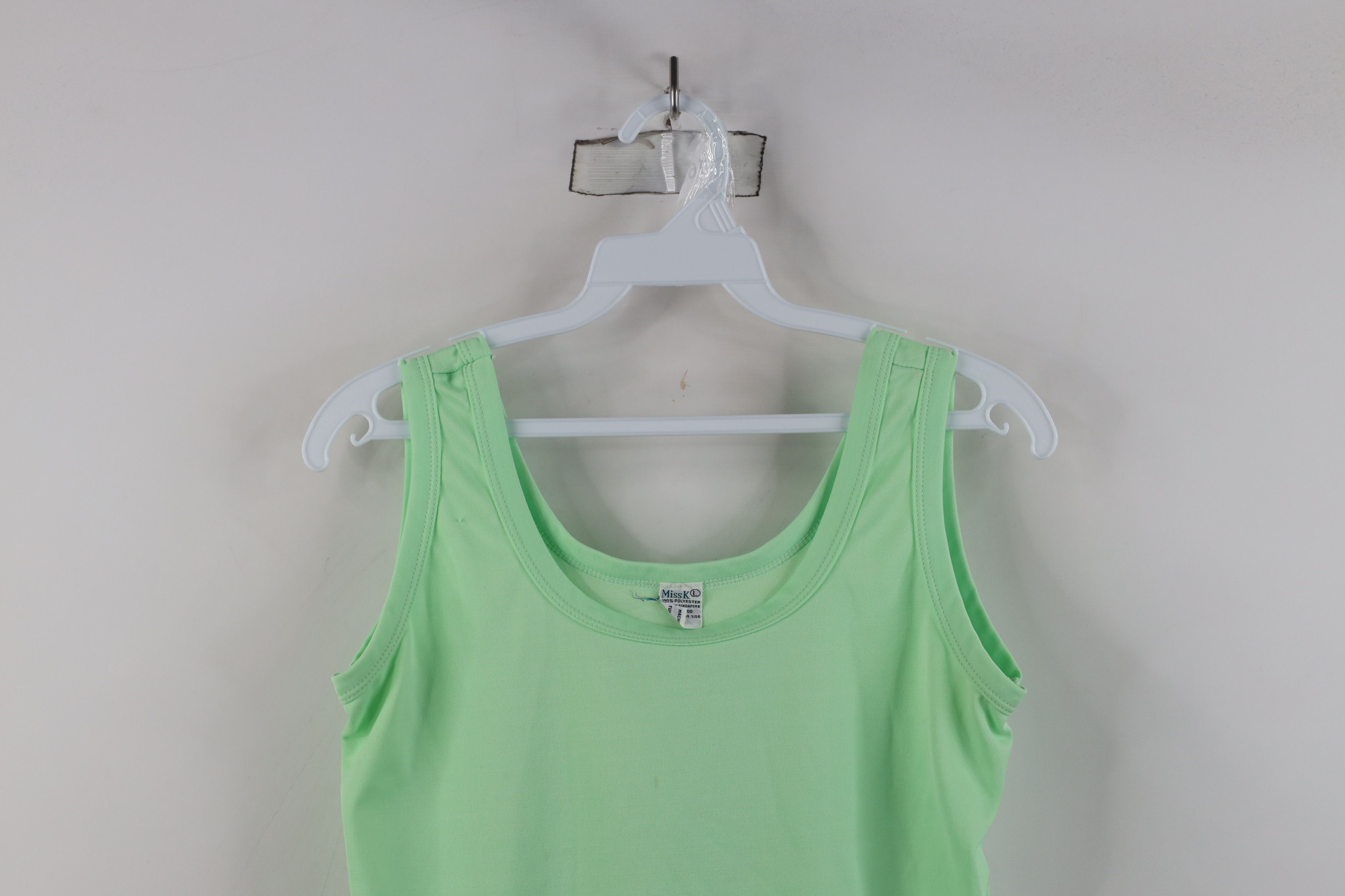 Vintage Vintage 70s Streetwear Knit Tank Top T-Shirt Light Green Size L / US 10 / IT 46 - 2 Thumbnail