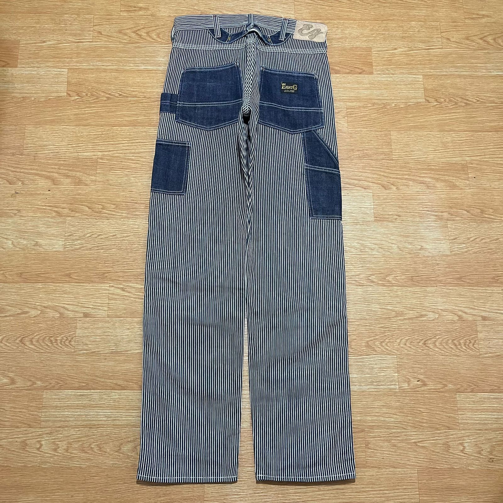 EIGHT-G Vintage Eight G carpenter Double Knee Hickory Pants Size US 31 - 5 Thumbnail