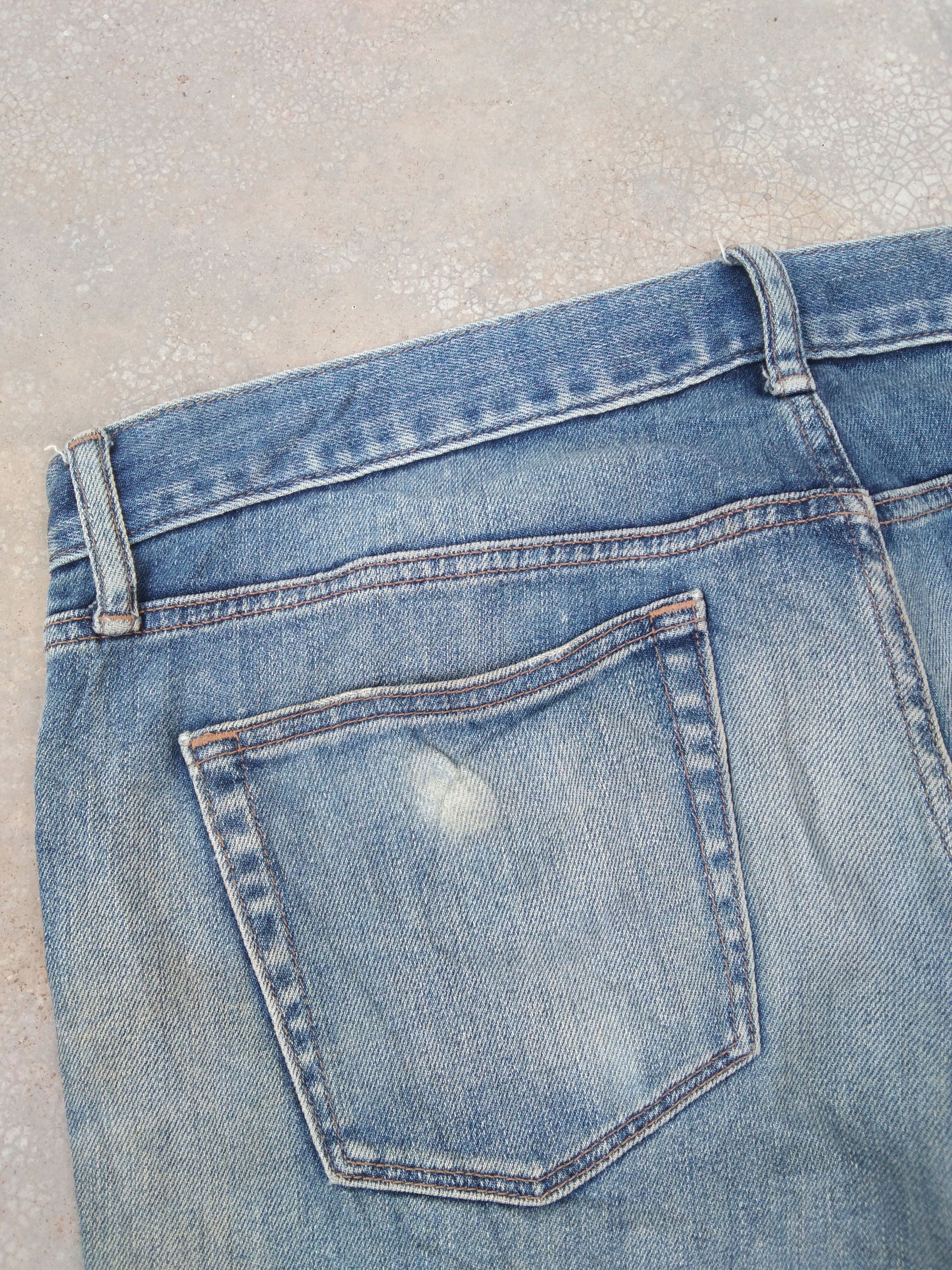 Japanese Brand Vintage Uniqlo Rusty Wash Distressed Jeans 36x29 Size US 36 / EU 52 - 3 Thumbnail
