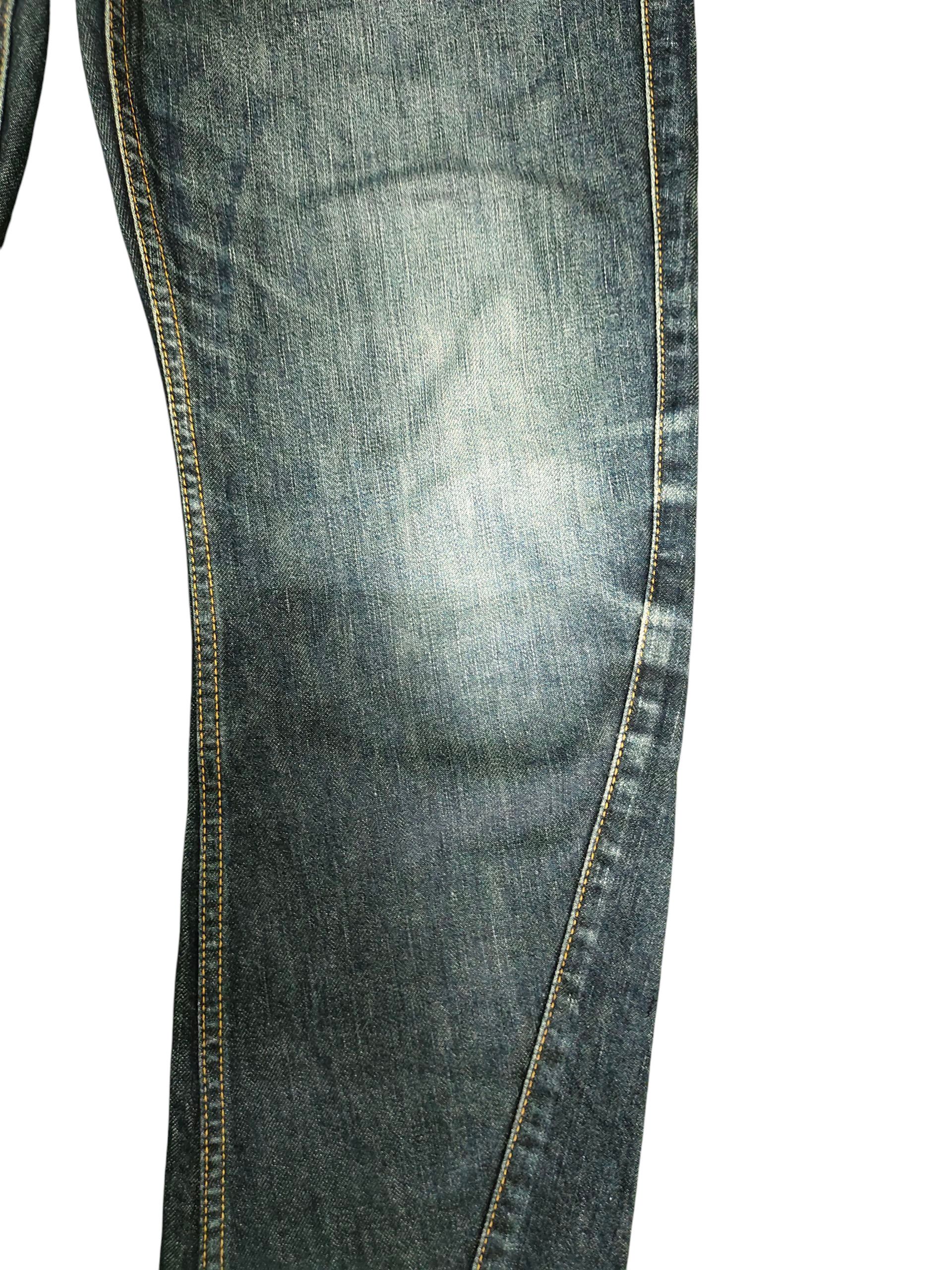 Beams Plus Beams Japan Asymmetrical Clawmark Faded Denim Jeans Size US 32 / EU 48 - 3 Thumbnail