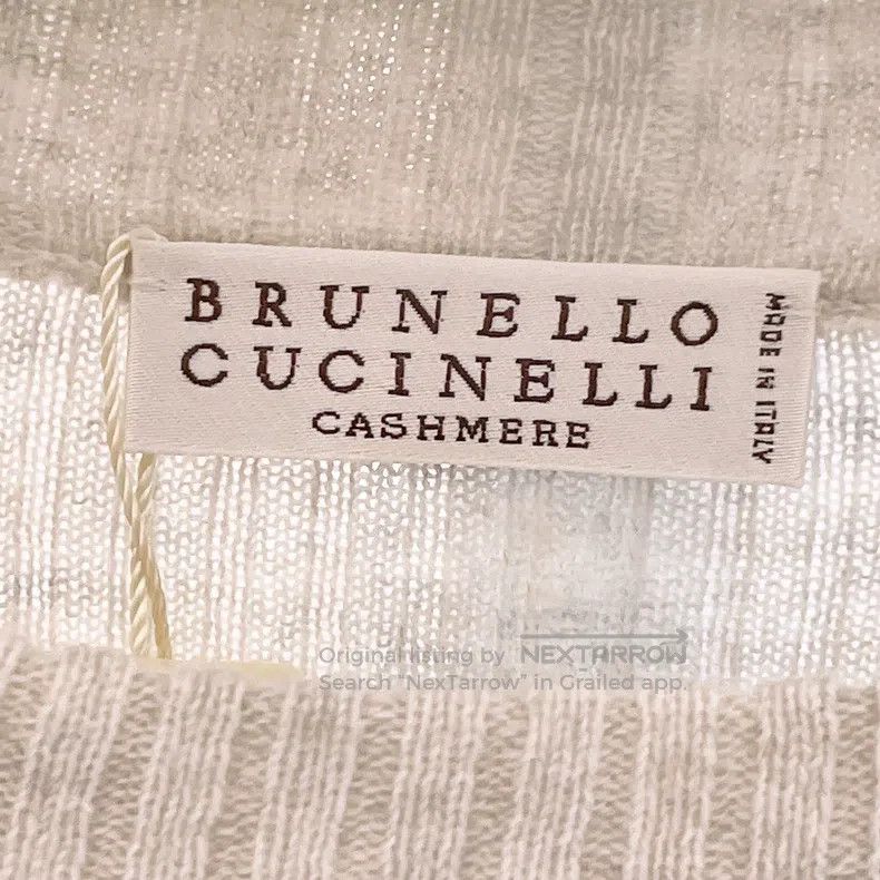 Brunello Cucinelli Brunello Cucinelli Gray Cashmere Knit Thin Sweater Size XS / US 0-2 / IT 36-38 - 7 Thumbnail