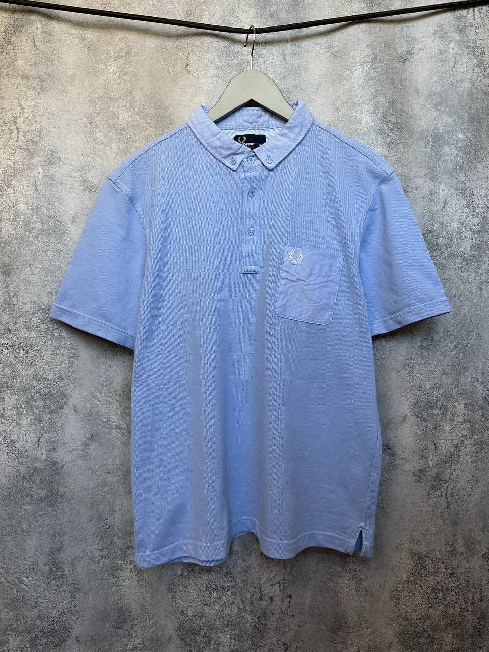 Fred Perry Fred Perry Sky Blue Button-Down Polo Shirt Slim Fit Pocket Size US XL / EU 56 / 4 - 2 Thumbnail