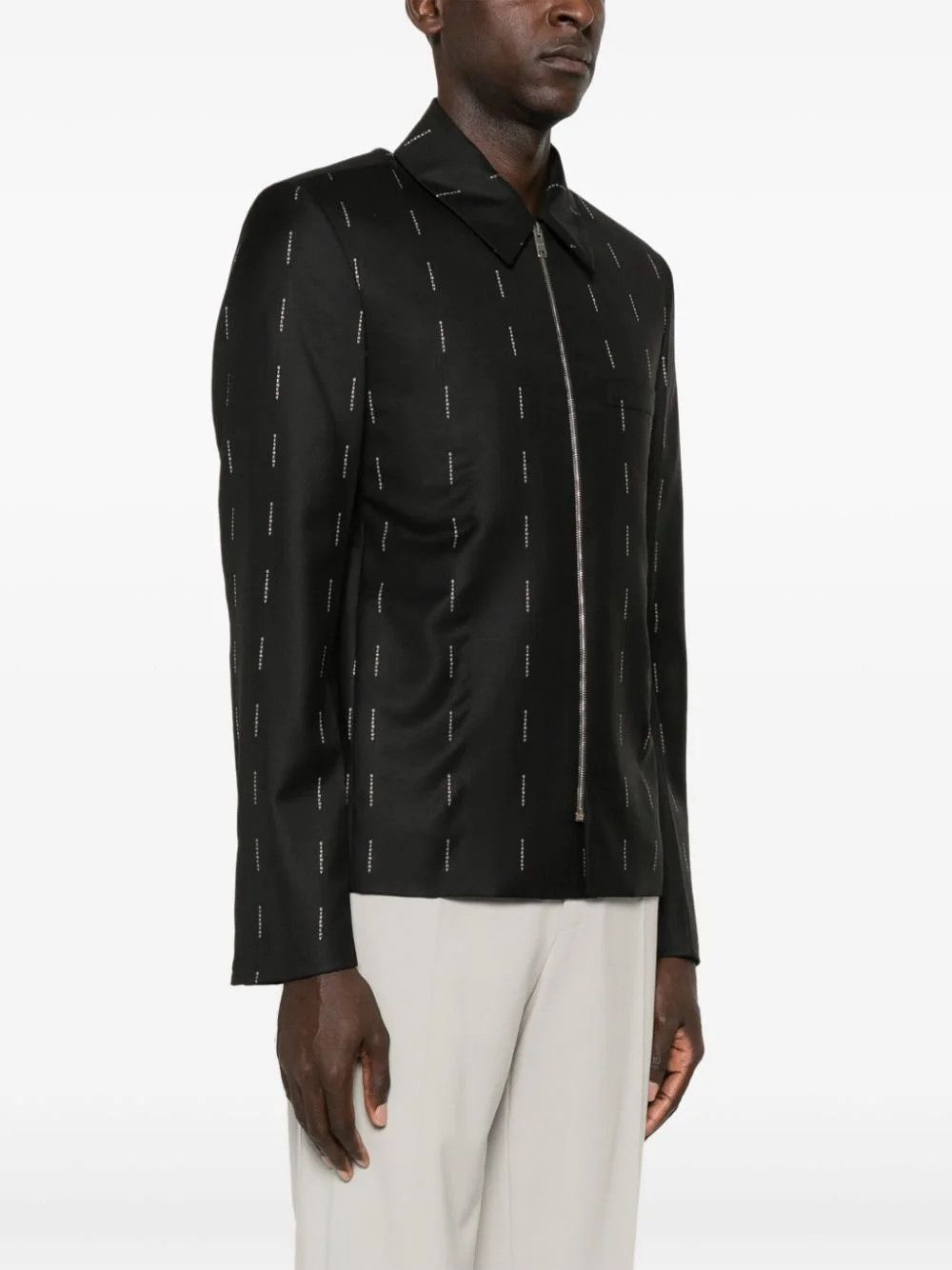 Givenchy o1mle0226 Structured Zipped Jacket in Black Size US S / EU 44-46 / 1 - 3 Thumbnail