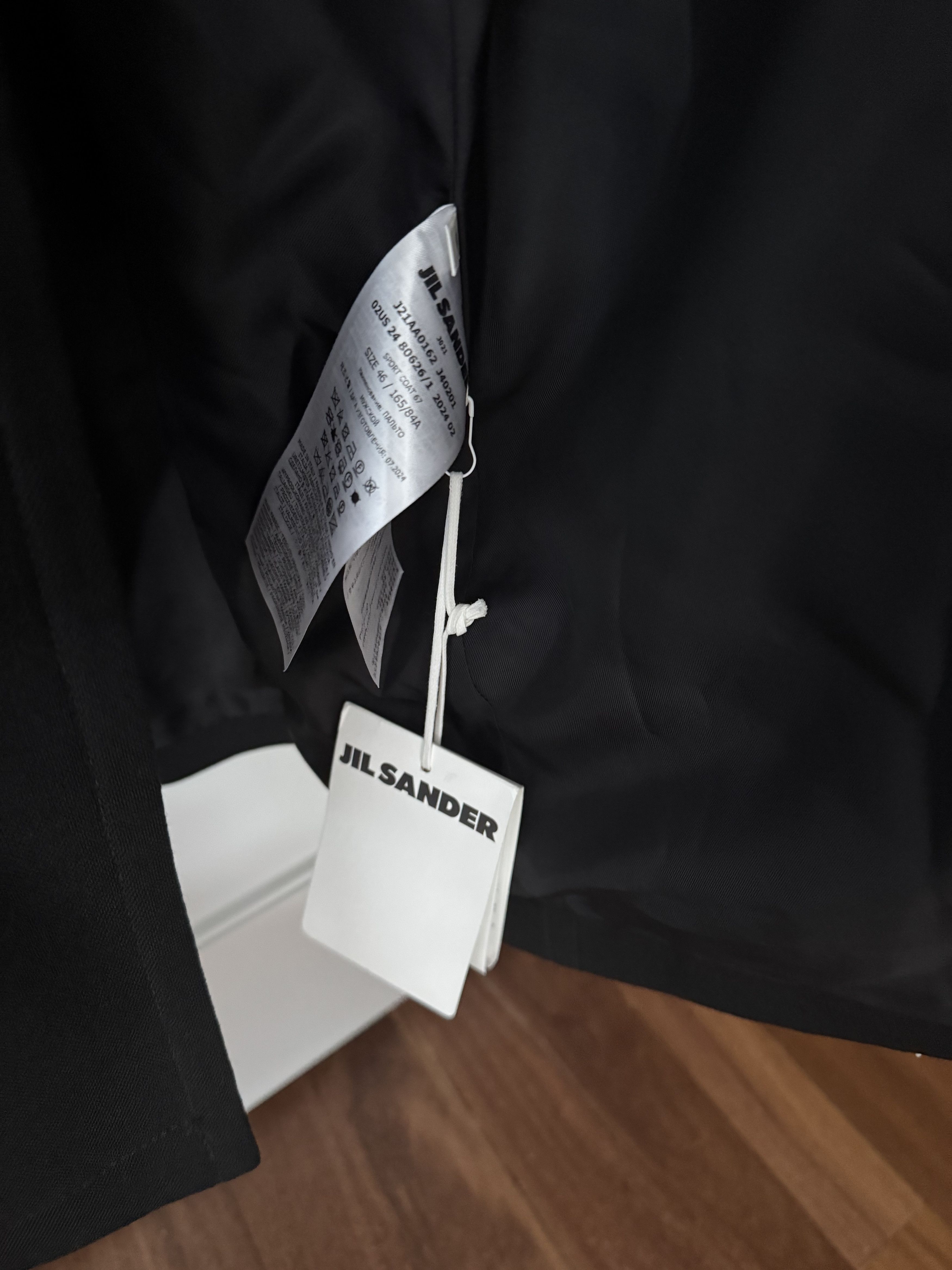 Jil Sander Jil Sander Black Wool Coat with Leather collar Size US S / EU 44-46 / 1 - 2 Thumbnail