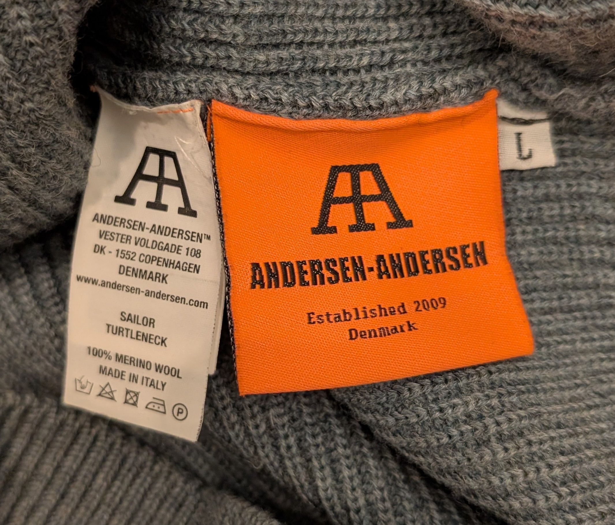 Andersen Andersen Andersen-Andersen Merino Wool Sailor Turtleneck Sweater Size L / US 10 / IT 46 - 3 Thumbnail