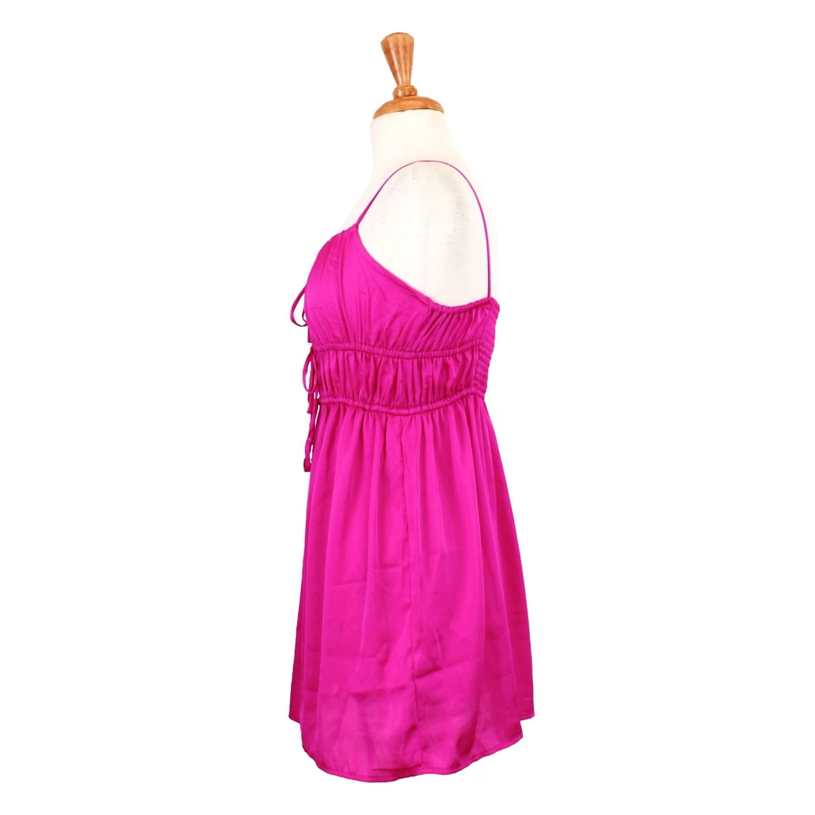 Free People Free People Mini Dress OB1413126, Sheer Meant to Be Mini Slip Dress, Satin, A-Line, Sleeveless, Spaghetti Straps, Orchid, Short, Regular, Women, M Size M / US 6-8 / IT 42-44 - 4 Thumbnail