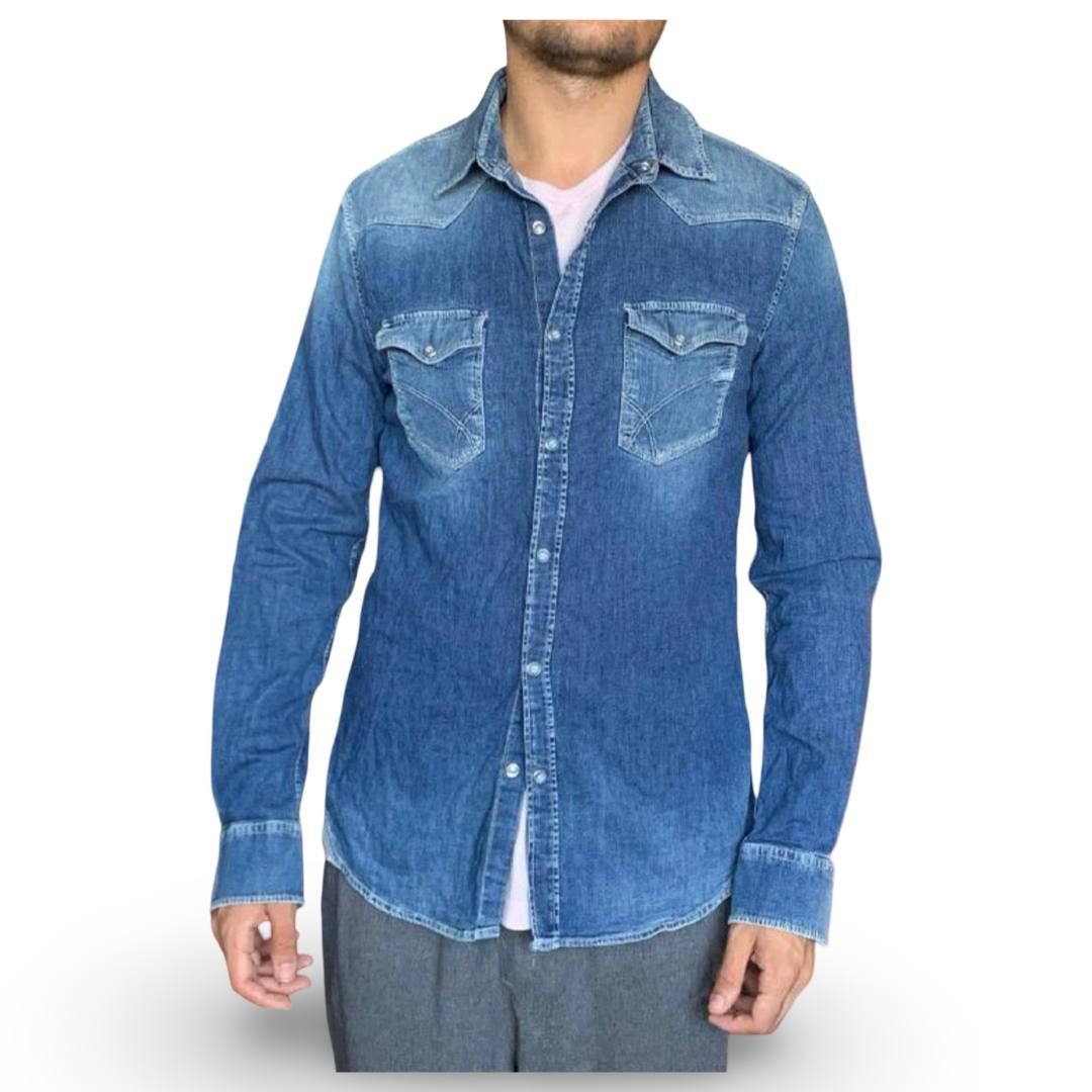 GAS GAS denim shirt #695 Size US L / EU 52-54 / 3 - 1 Thumbnail