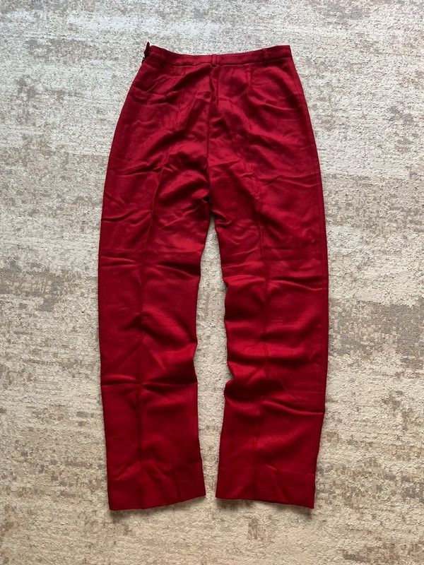 Burberry Burberry London Sz 42 / XL Red New Wool Pants 2000s Spain Size 36" / US 14 / IT 50 - 2 Thumbnail