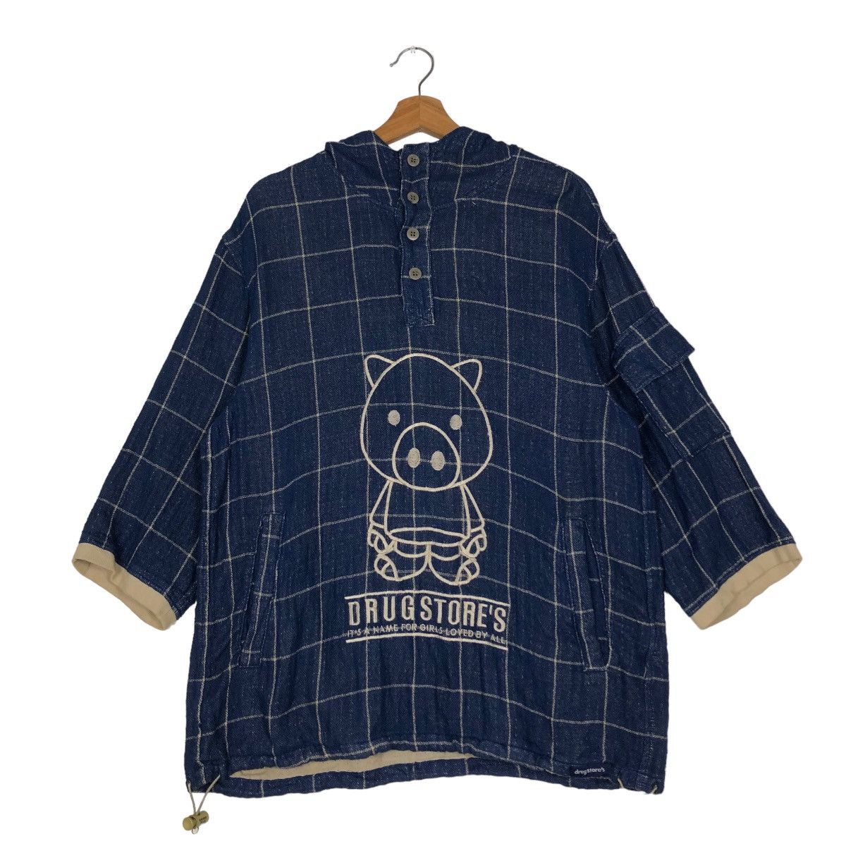 Hysteric Glamour 🔥Oversized Jacket Drug Store’s Big Logo Pig Tartan Design Size US L / EU 52-54 / 3 - 11 Thumbnail