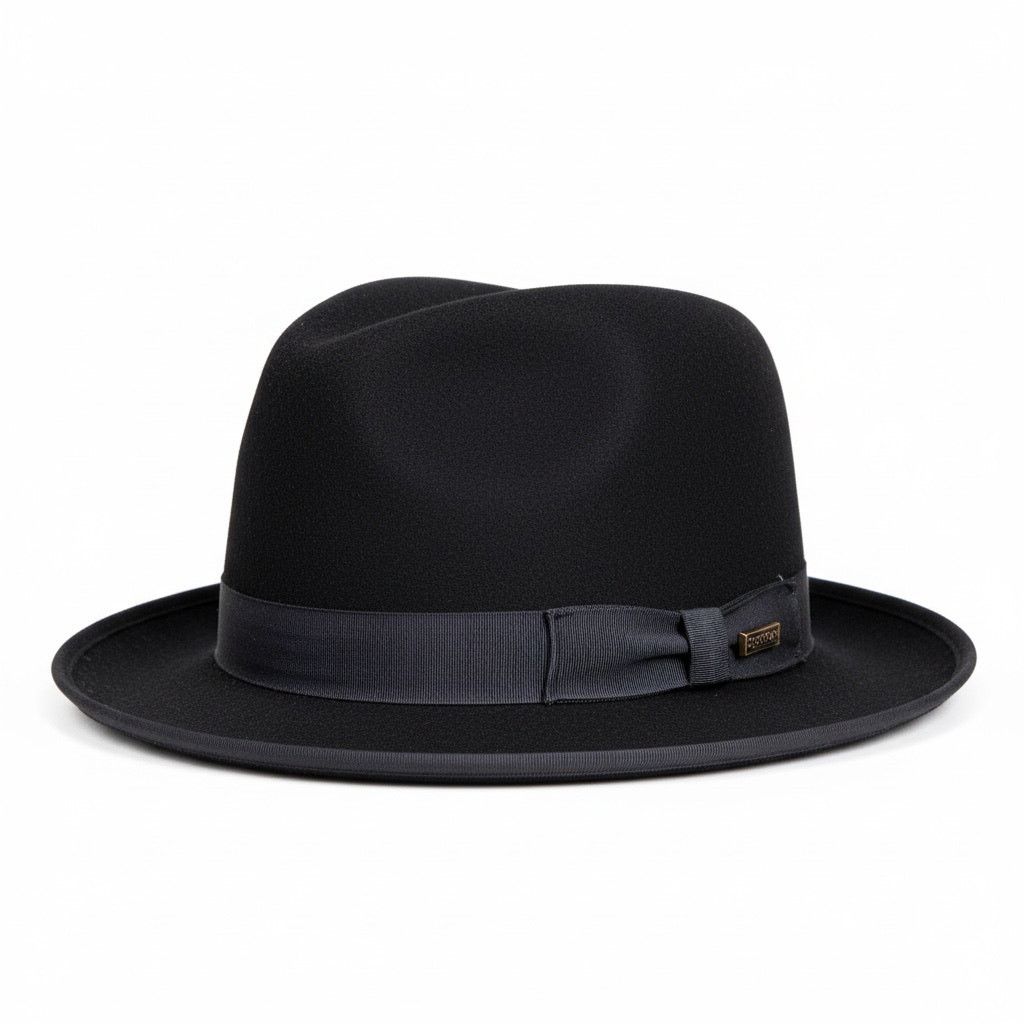 Bailey Hats Bailey Hollywood Wool Felt Navy Blue Men's Ribboned Fedora Size ONE SIZE - 1 Thumbnail