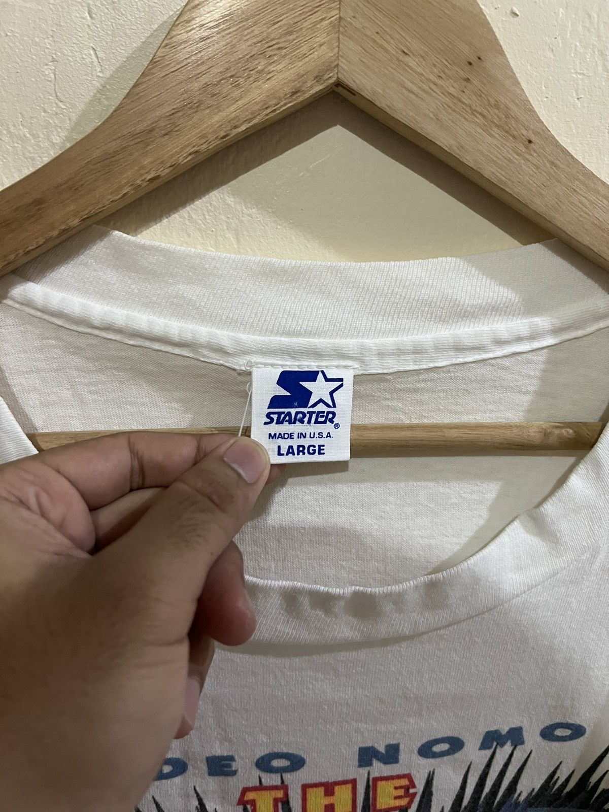 MLB × Starter Vintage 90's MLB LA DODGERS Hideo Nomo THE TORNADO Size US L / EU 52-54 / 3 - 3 Thumbnail