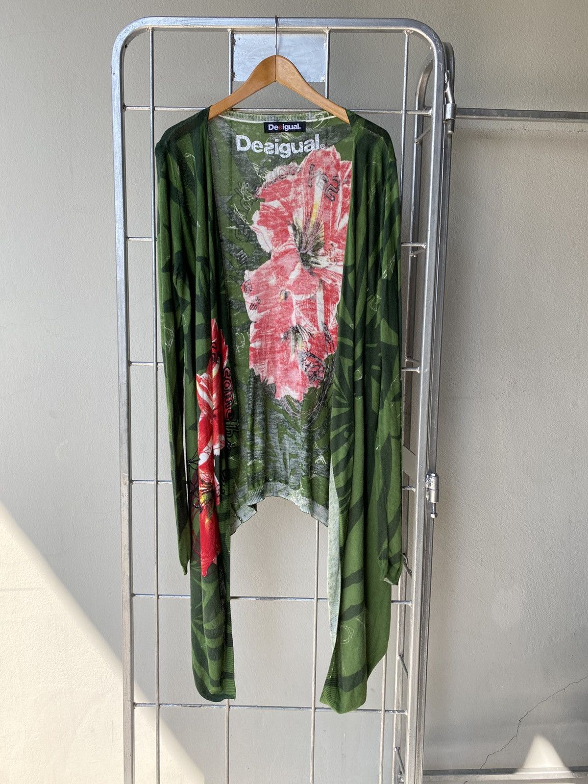 Desigual Desigual Green Floral Cardigan Size M / US 6-8 / IT 42-44 - 1 Thumbnail
