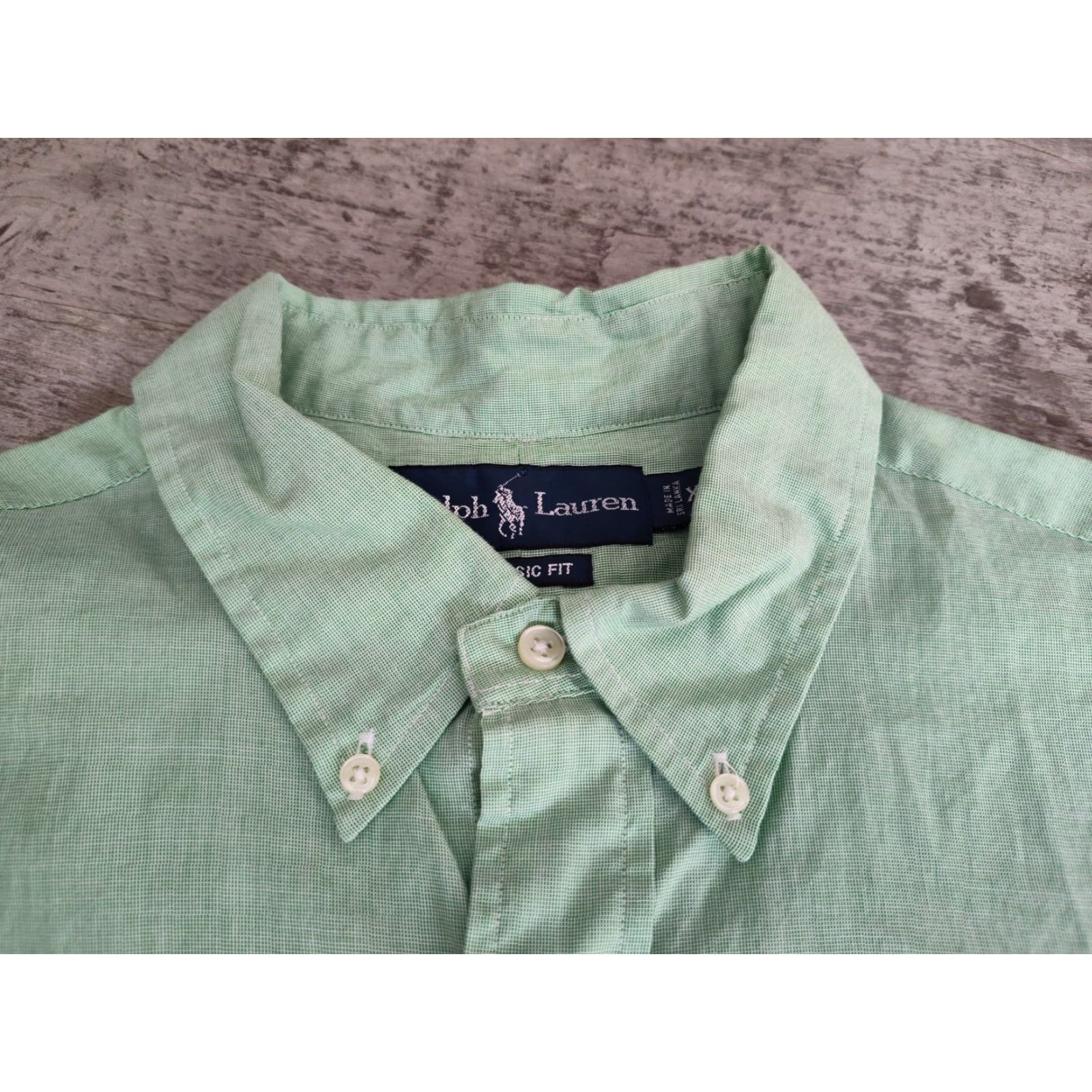 Ralph Lauren VINTAGE Polo Ralph Lauren Shirt Mens XL Mint Green Classic Fit Button-Down Long Sleeve, Cotton, All Seasons, Preppy Style Size US XL / EU 56 / 4 - 6 Thumbnail