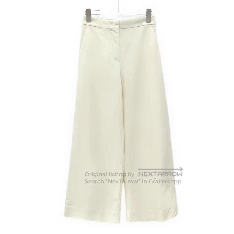 Max Mara Max Mara Off-white Cashmere Casual Wide Leg Trousers Size 37" - 1 Thumbnail