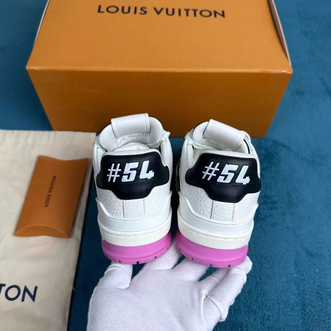 Louis Vuitton LV Trainer Low-Top Black Pink 37 NM With Accs Size US 6.5 / IT 36.5 - 4 Thumbnail