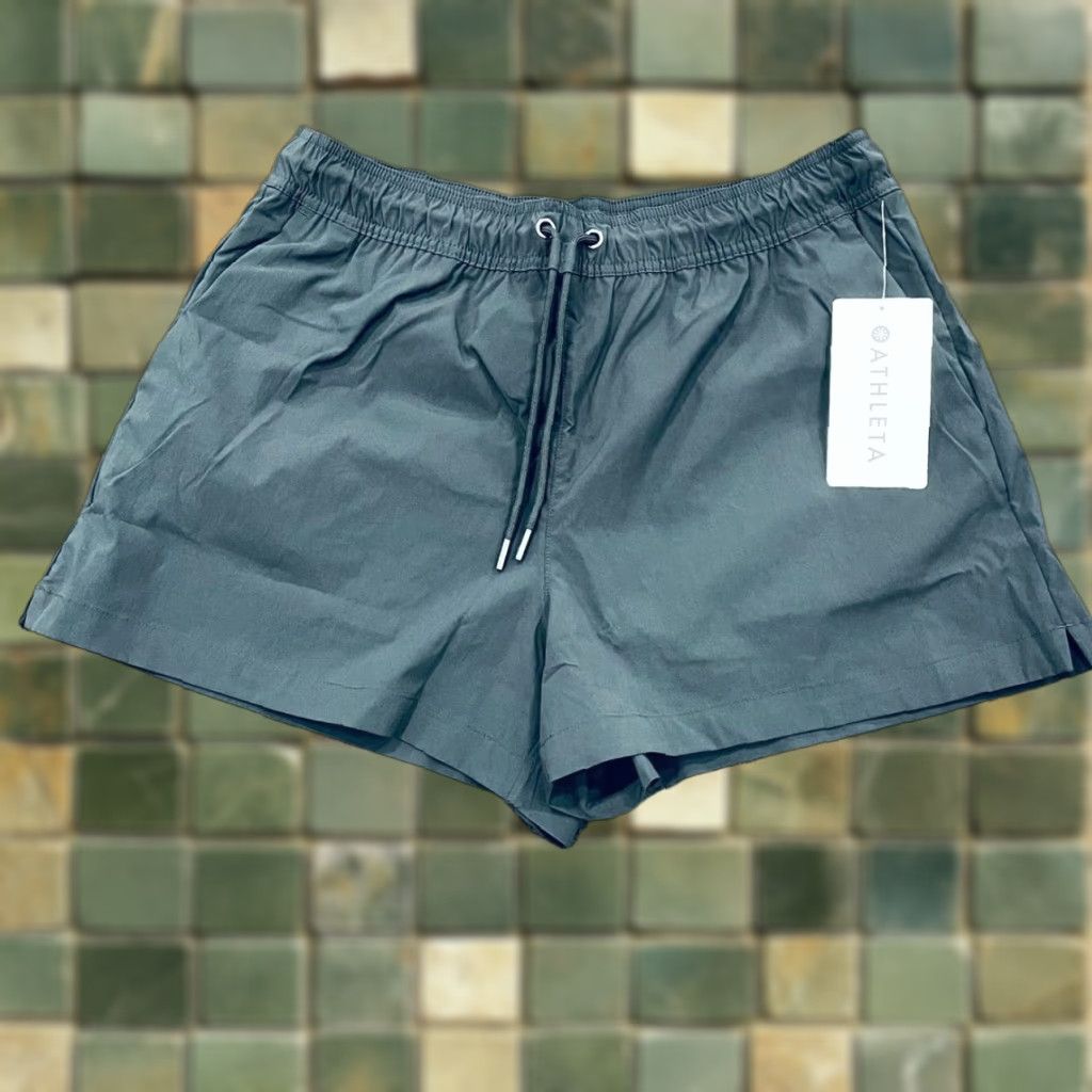 ATHLETA Midday Mid Rise Poplin Short Women's Size US M Black