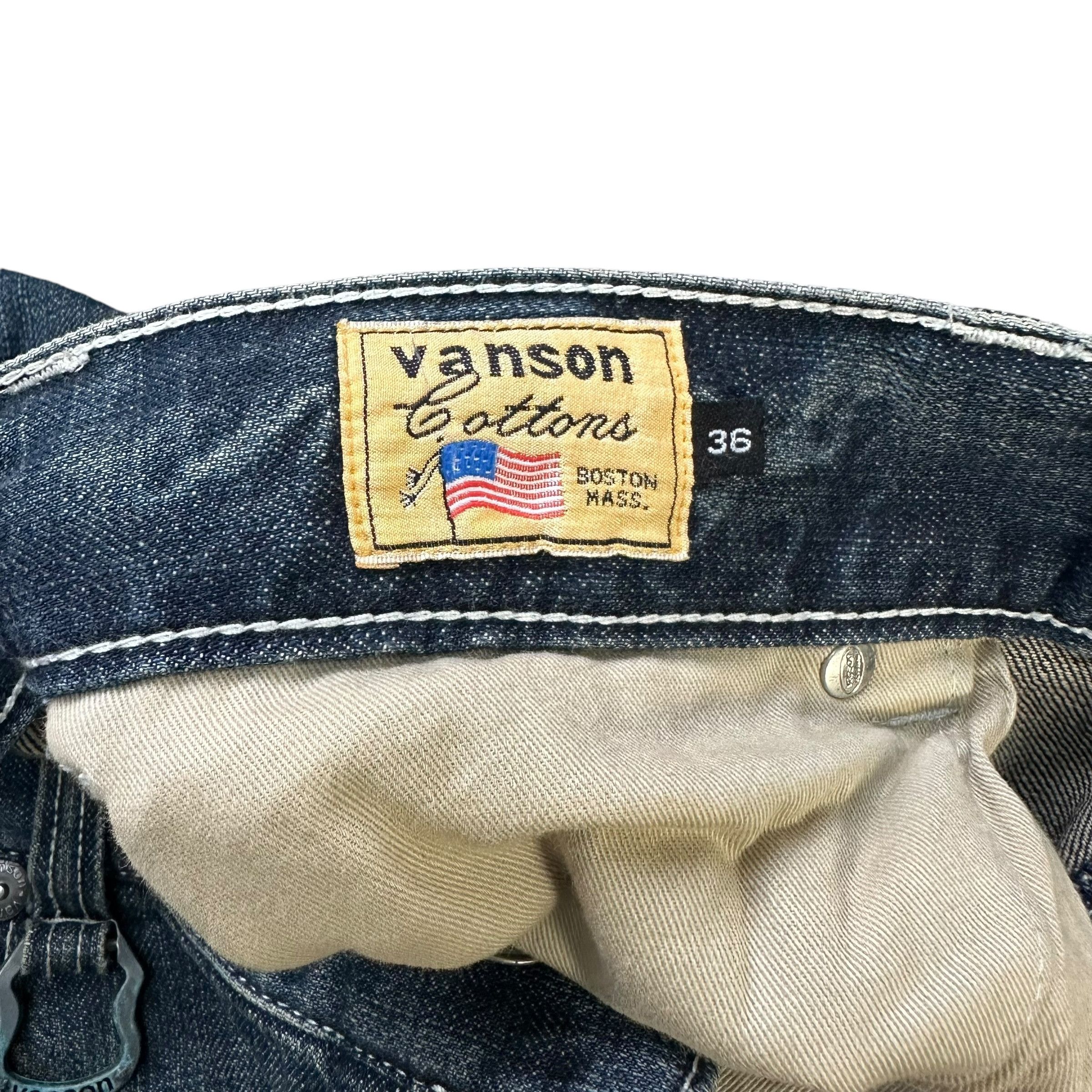 Vanson Leathers Vanson Leathers Embroidered Big Logo Denim Pant #A33-0742 Size US 36 / EU 52 - 18 Thumbnail