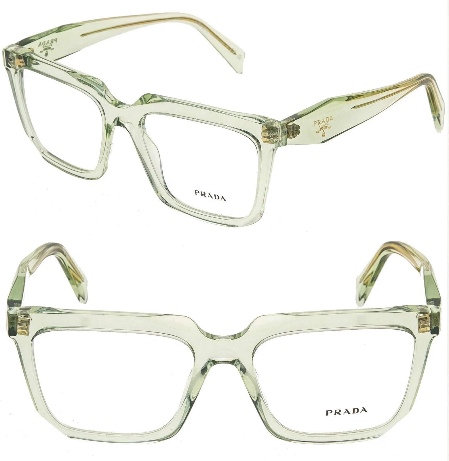 Prada PRADA SYMBOLE PRA19V Crystal Green Triangle Logo A19 Size ONE SIZE - 1 Thumbnail